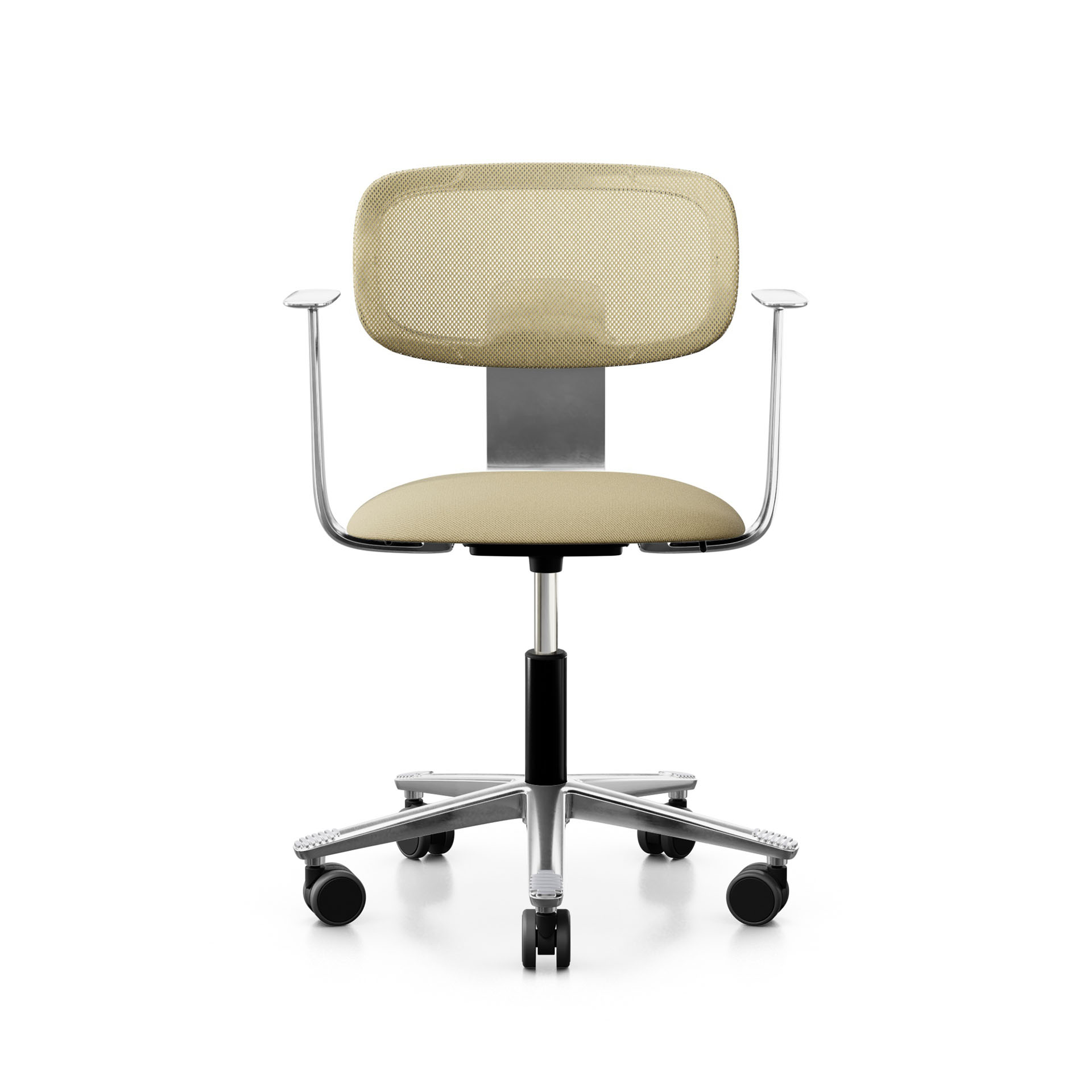 Image of Arbeitsstuhl HAG Tion 2340 Mesh mit Fixarmlehnen, Gelb/Verchromt, Neu, Ergonomischer Stuhl - ideal für flexibles Arbeiten