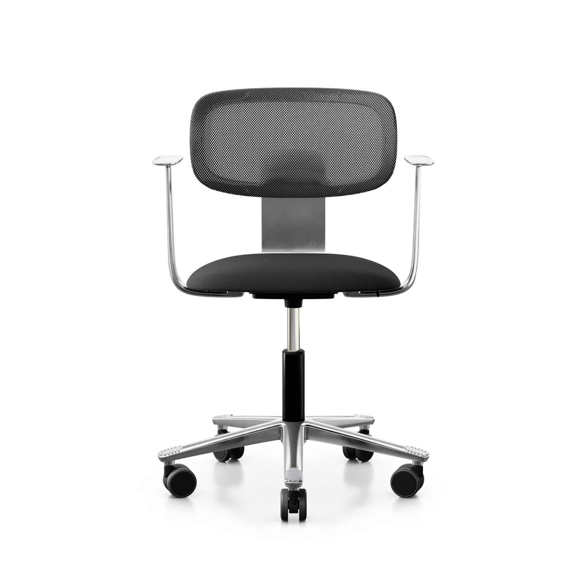 Image of Arbeitsstuhl HAG Tion 2340 Mesh mit Fixarmlehnen, Schwarz/Verchromt, Neu, Ergonomischer Stuhl - ideal für flexibles Arbeiten