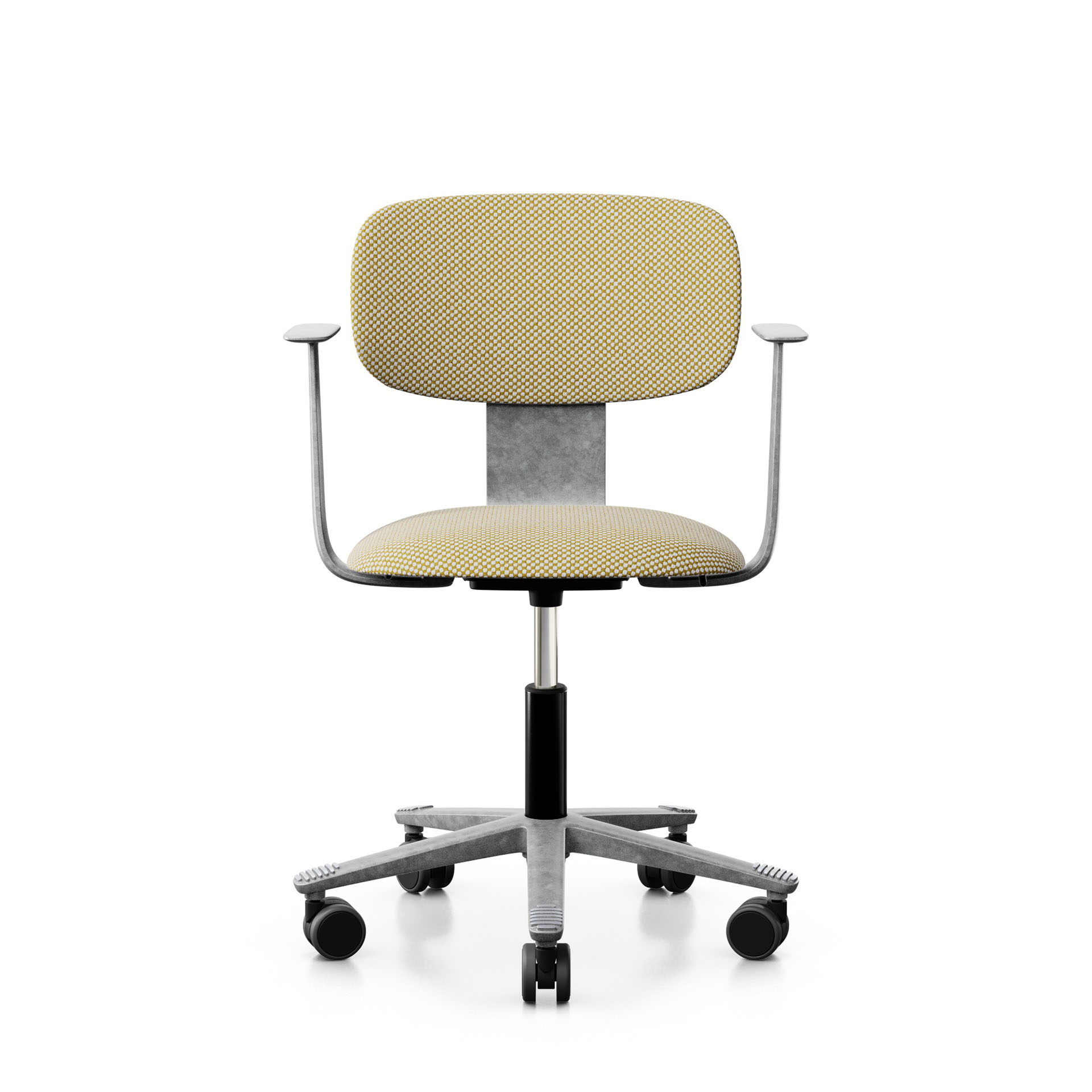 Image of Arbeitsstuhl HAG Tion 2160 mit Fixarmlehnen, Gelb/Silbergrau, Neu, Ergonomischer Stuhl - ideal für flexibles Arbeiten