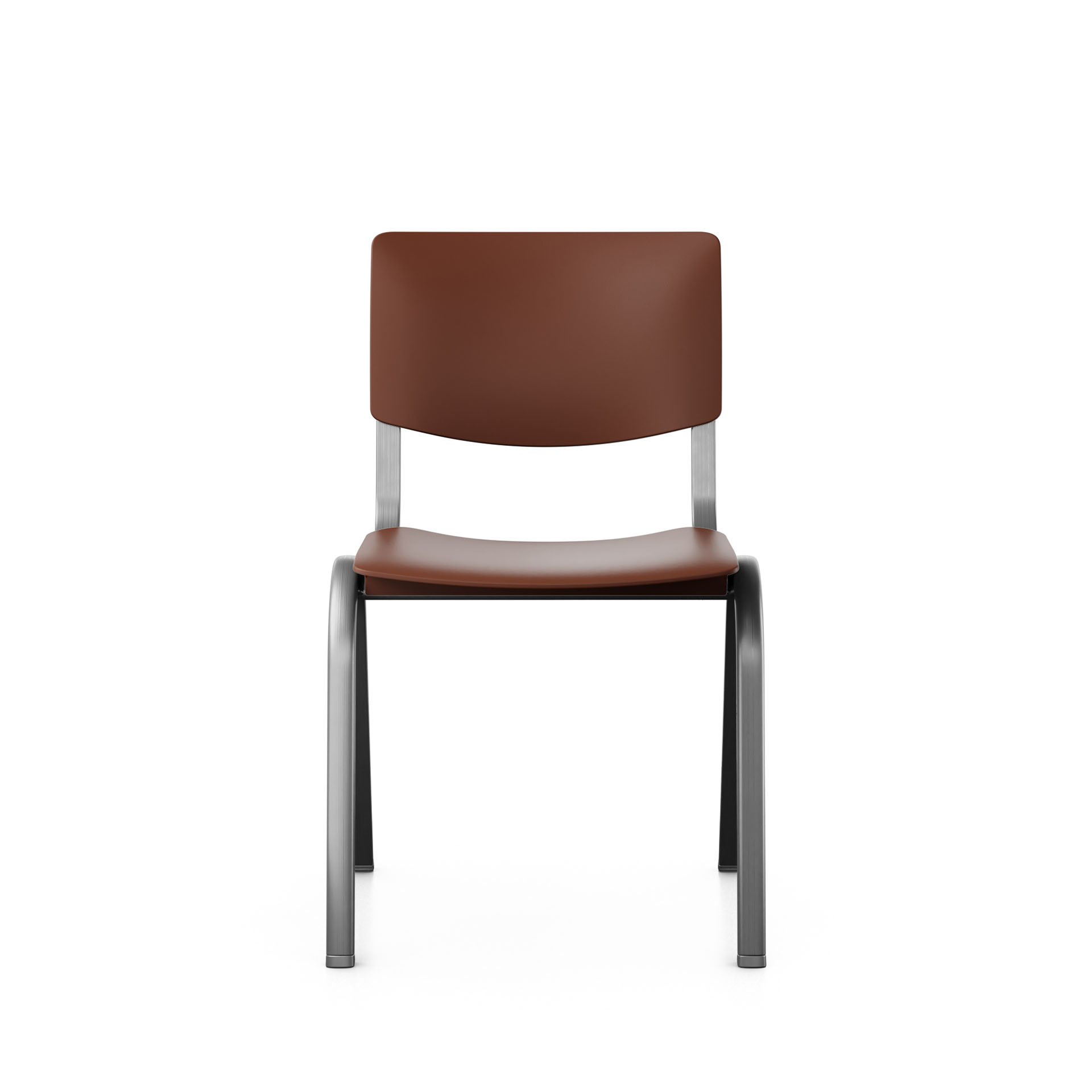 Image of Stapelbarer Stuhl HAG Celi 9100 Braun/Silbergrau ohne Armlehnen, Neu – Perfekt für Büro und Empfang