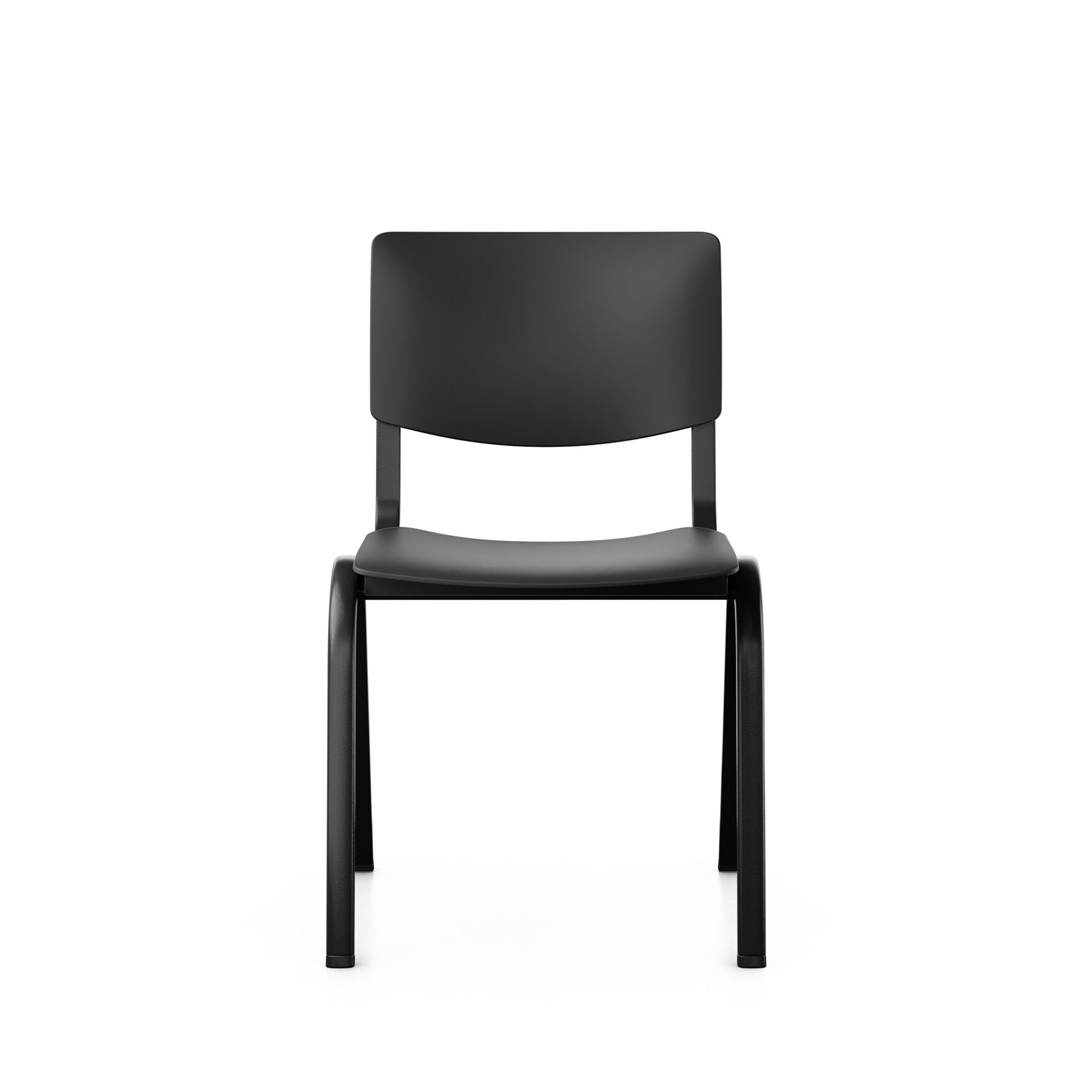 Image of Stapelbarer Stuhl HAG Celi 9100 Schwarz/Schwarz ohne Armlehnen, Neu – Perfekt für Büro und Empfang