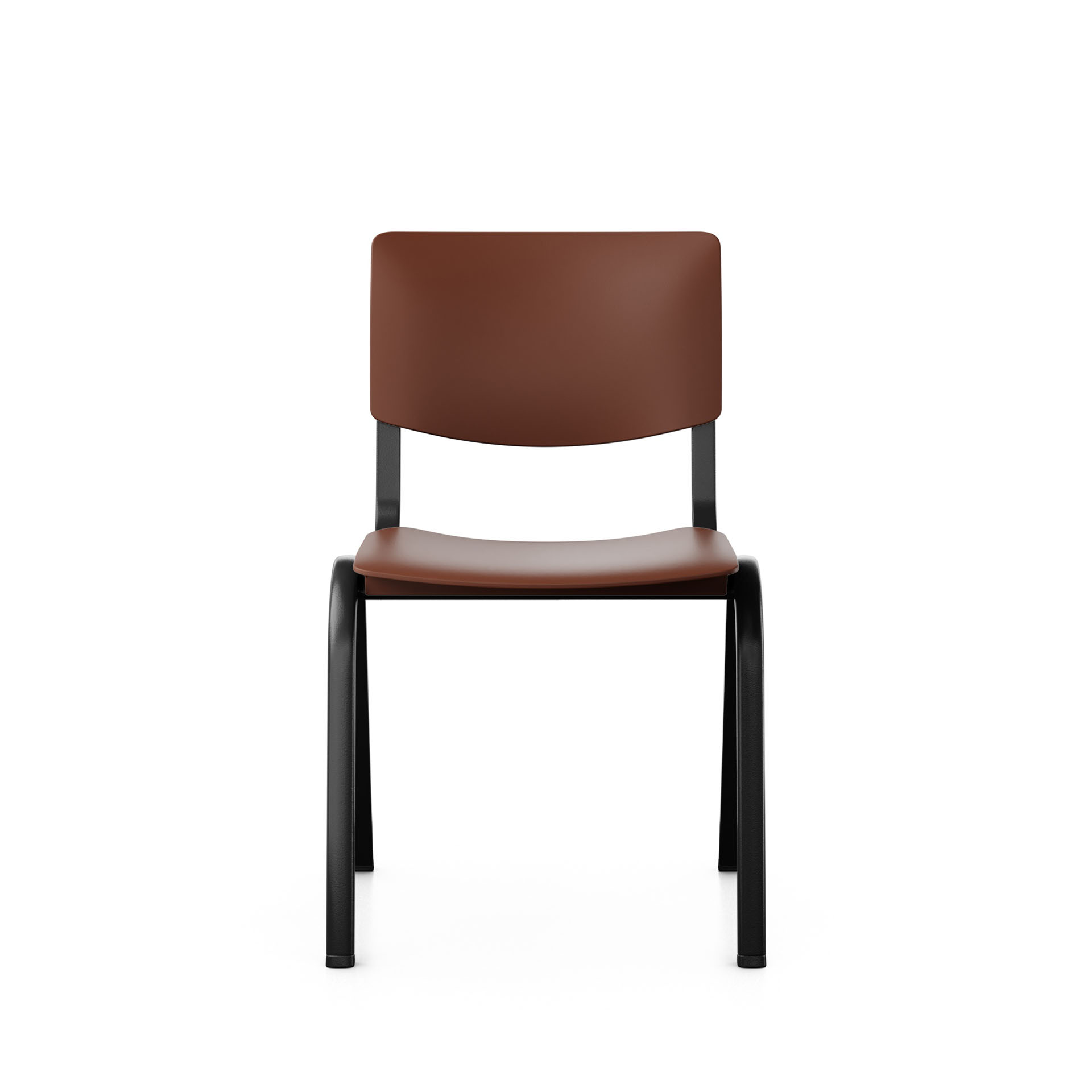 Image of Stapelbarer Stuhl HAG Celi 9100 Braun/Schwarz ohne Armlehnen, Neu – Perfekt für Büro und Empfang