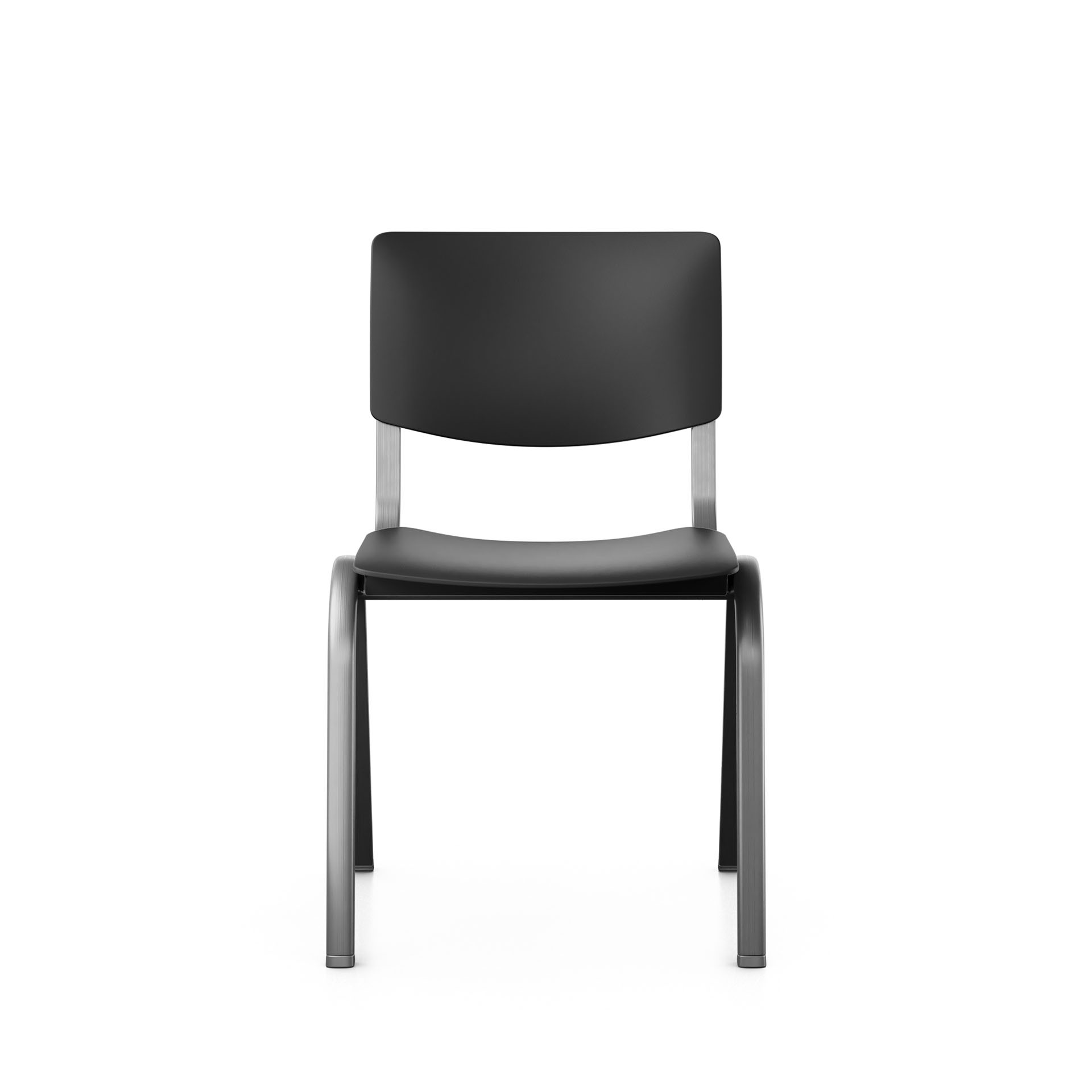 Image of Stapelbarer Stuhl HAG Celi 9100 Schwarz/Silbergrau ohne Armlehnen, Neu – Perfekt für Büro und Empfang