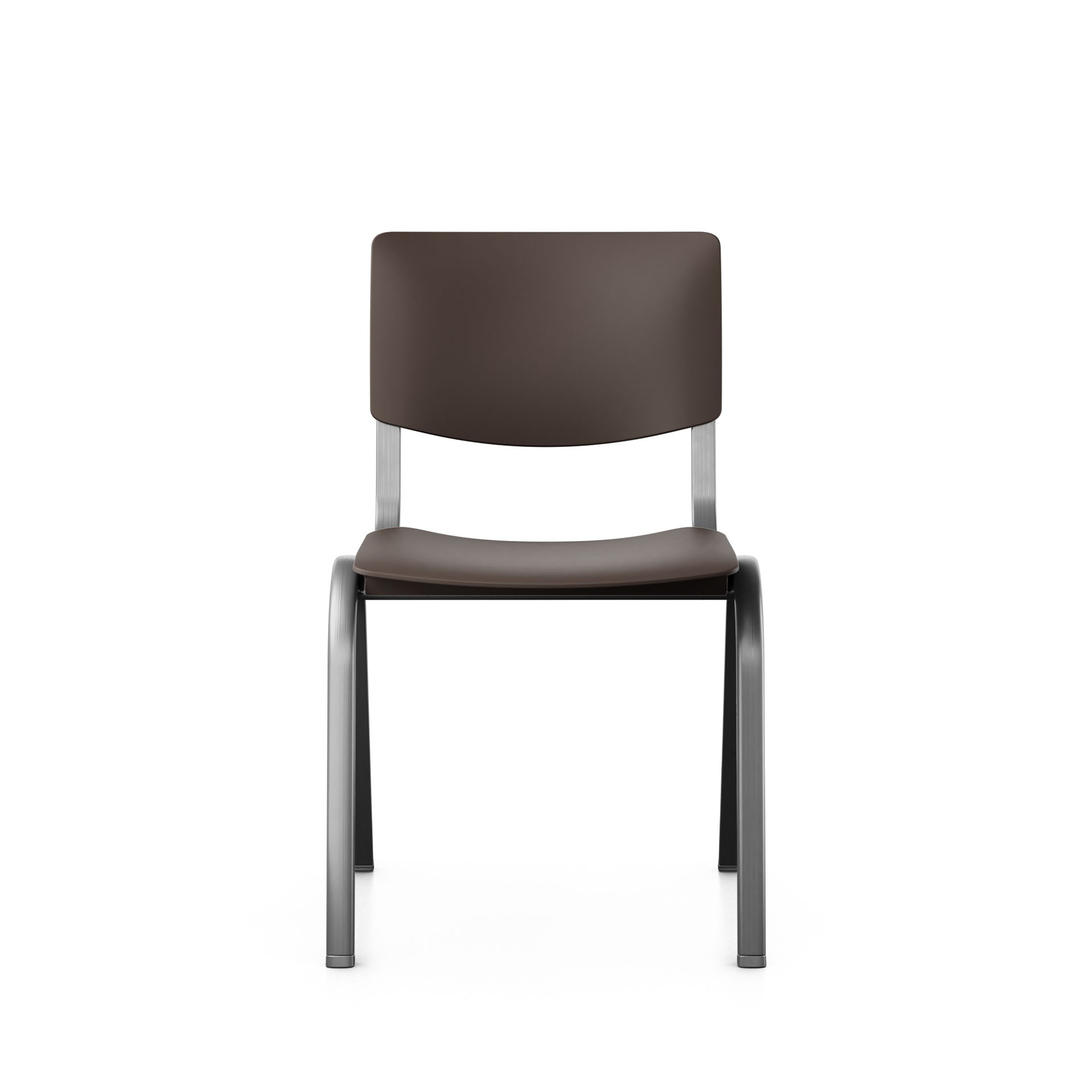 Image of Stapelbarer Stuhl HAG Celi 9100 Dunkelbraun/Silbergrau ohne Armlehnen, Neu – Perfekt für Büro und Empfang