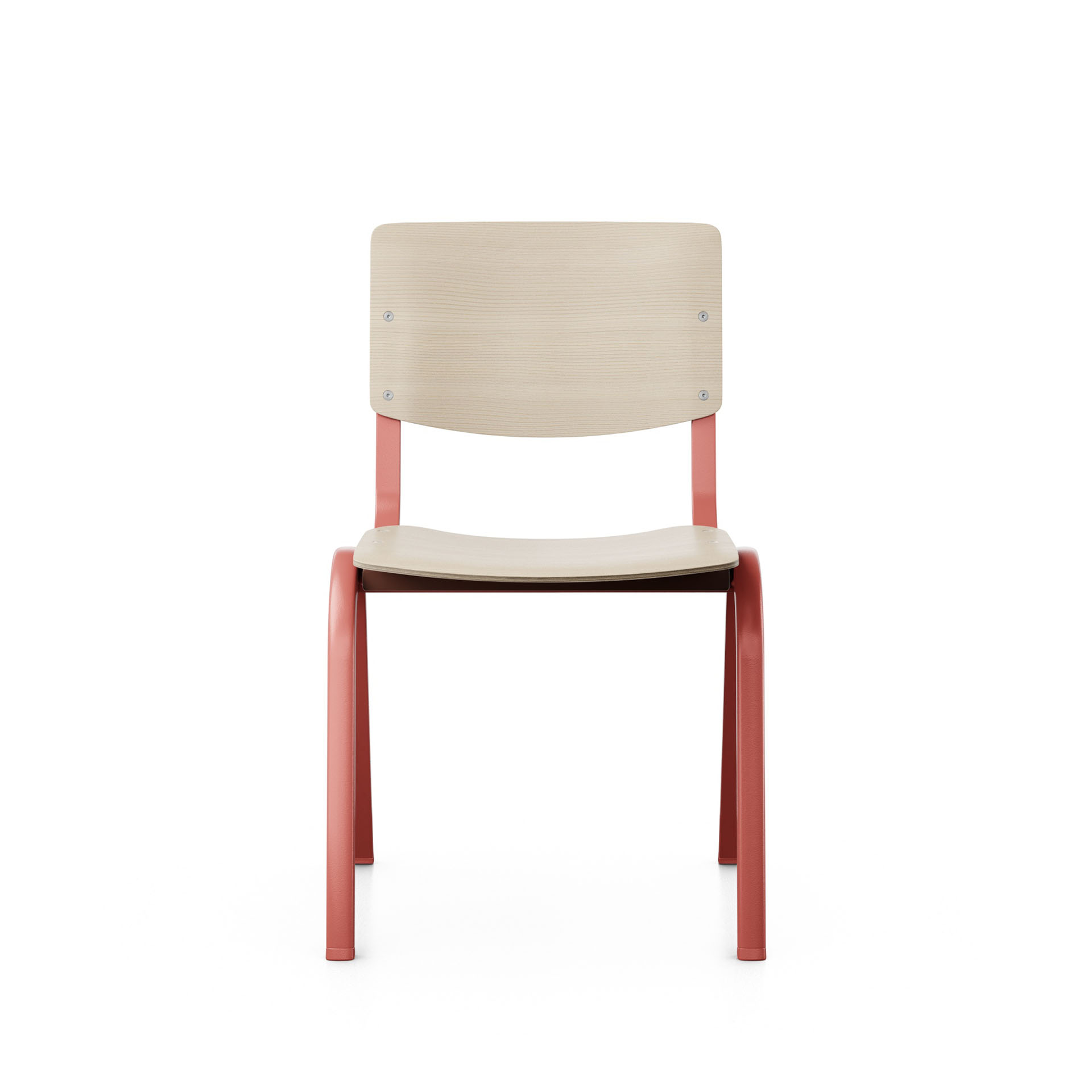 Image of Holz Stapelstuhl HAG Celi 9200 Esche/Rot ohne Armlehnen, Neu – Perfekt für Büro und Empfang