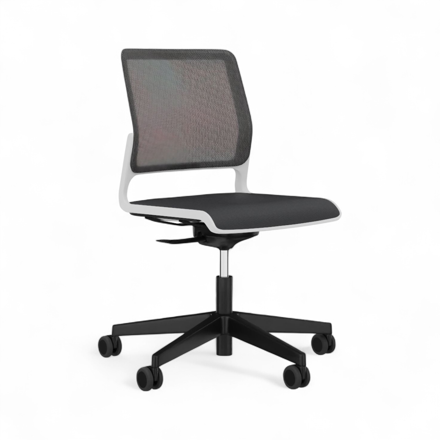 Siège de conférence SitagXilium Mesh sans accoudoirs, Noir/Blanc, Nouveau - Ergonomique & réglable en hauteur