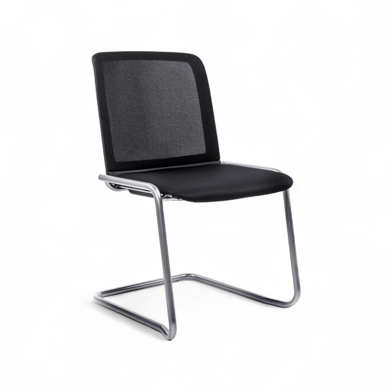 Freischwinger Haworth Lively Comforto 2950 Schwarz/Verchromt ohne Armlehnen, Freischwinger-Gestell, Neu - Perfekt für Besucher und Gäste