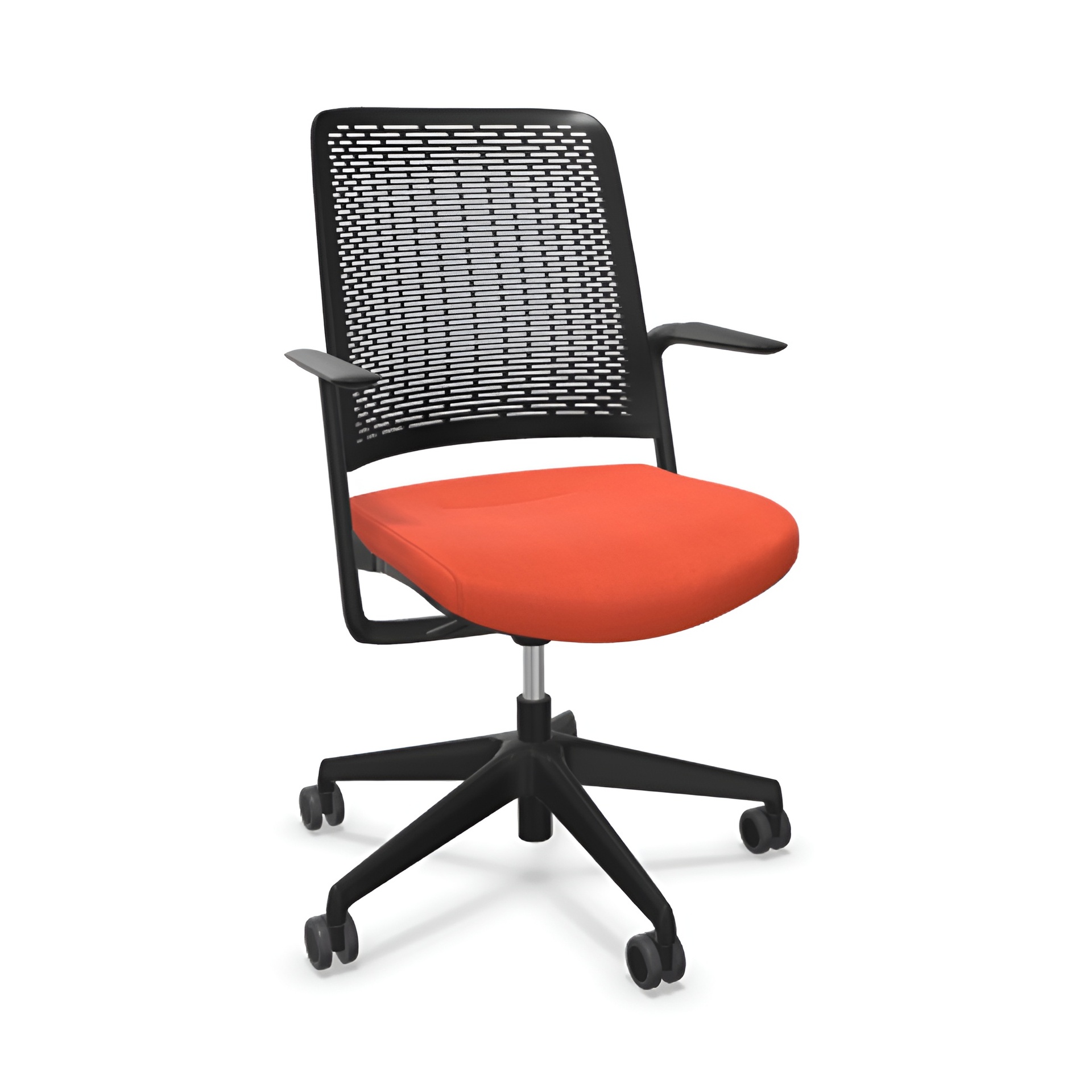 Image of Bürostuhl Sitag WithMe mit Fixarmlehnen, Orange/Schwarz, Neu, Ergonomischer Stuhl - ideal für flexibles Arbeiten