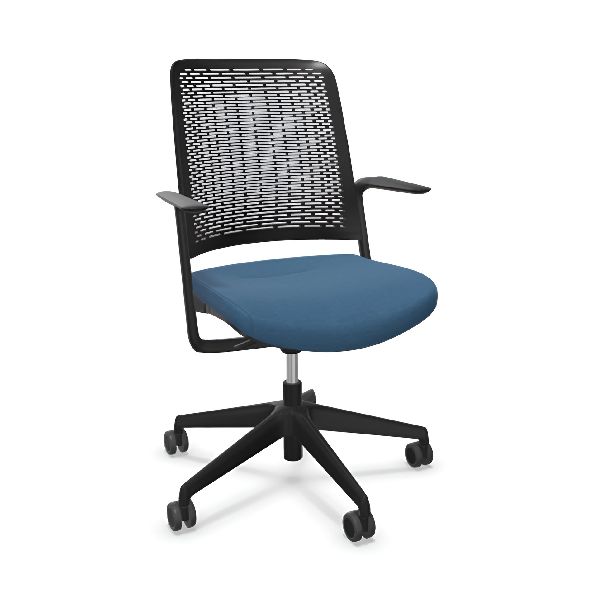 Image of Bürostuhl Sitag WithMe mit Fixarmlehnen, Blau/Schwarz, Neu, Ergonomischer Stuhl - ideal für flexibles Arbeiten