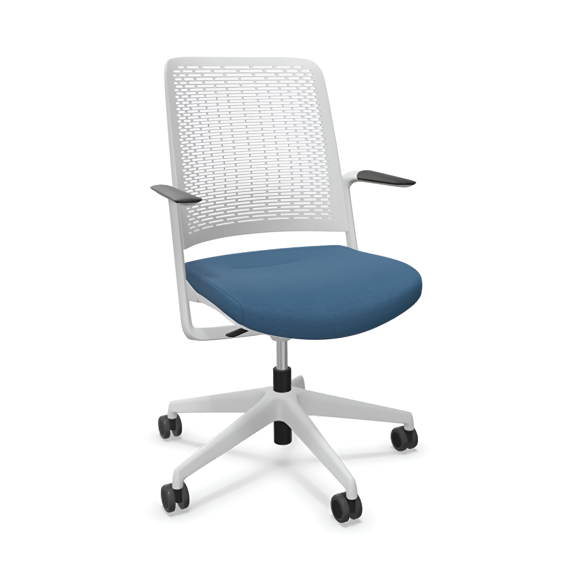 Image of Bürostuhl Sitag WithMe mit Fixarmlehnen, Blau/Hellgrau, Neu, Ergonomischer Stuhl - ideal für flexibles Arbeiten