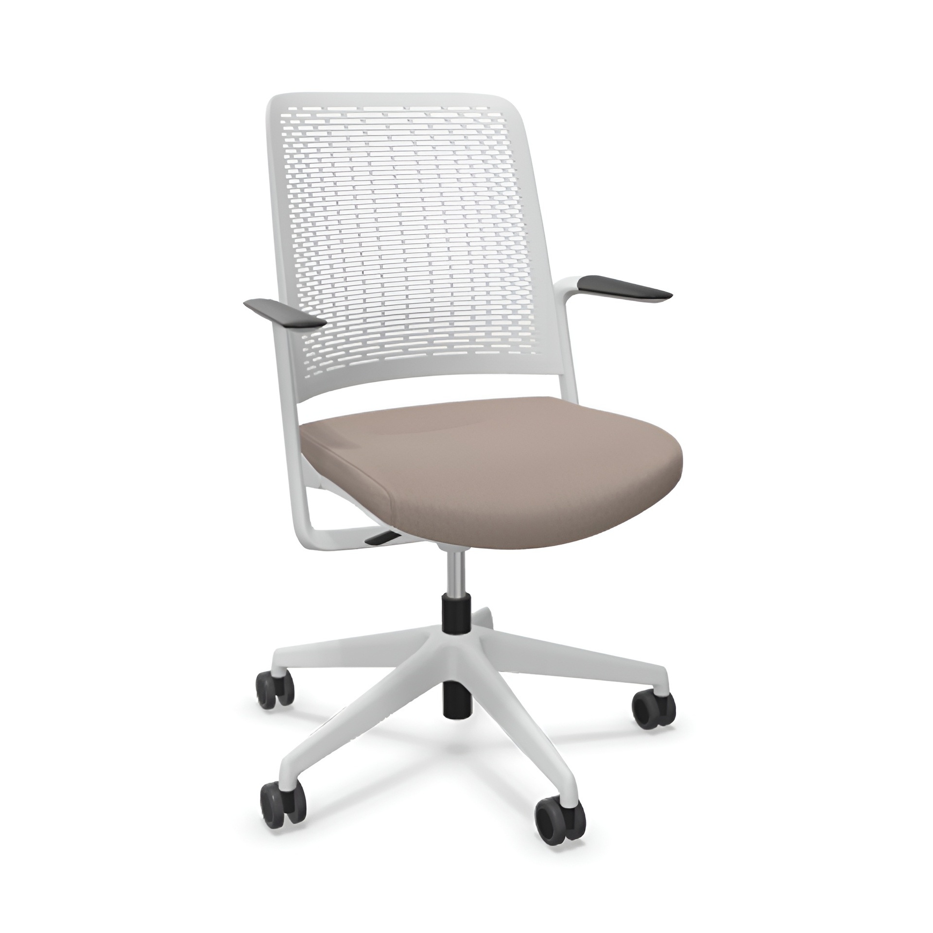 Image of Bürostuhl Sitag WithMe mit Fixarmlehnen, Hellbraun/Hellgrau, Neu, Ergonomischer Stuhl - ideal für flexibles Arbeiten