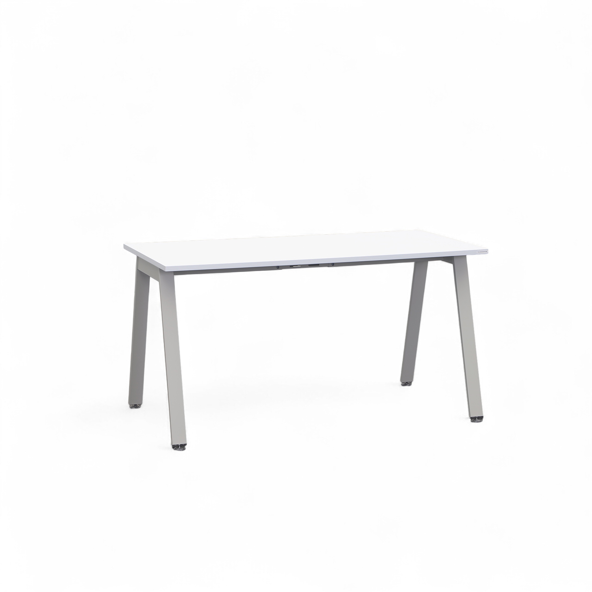 Image of Bürotisch Tradingzone Sem 140x70 cm, Weiss/Silbergrau, Rechteckig, Neu, Tisch - Hochwertig & langlebig