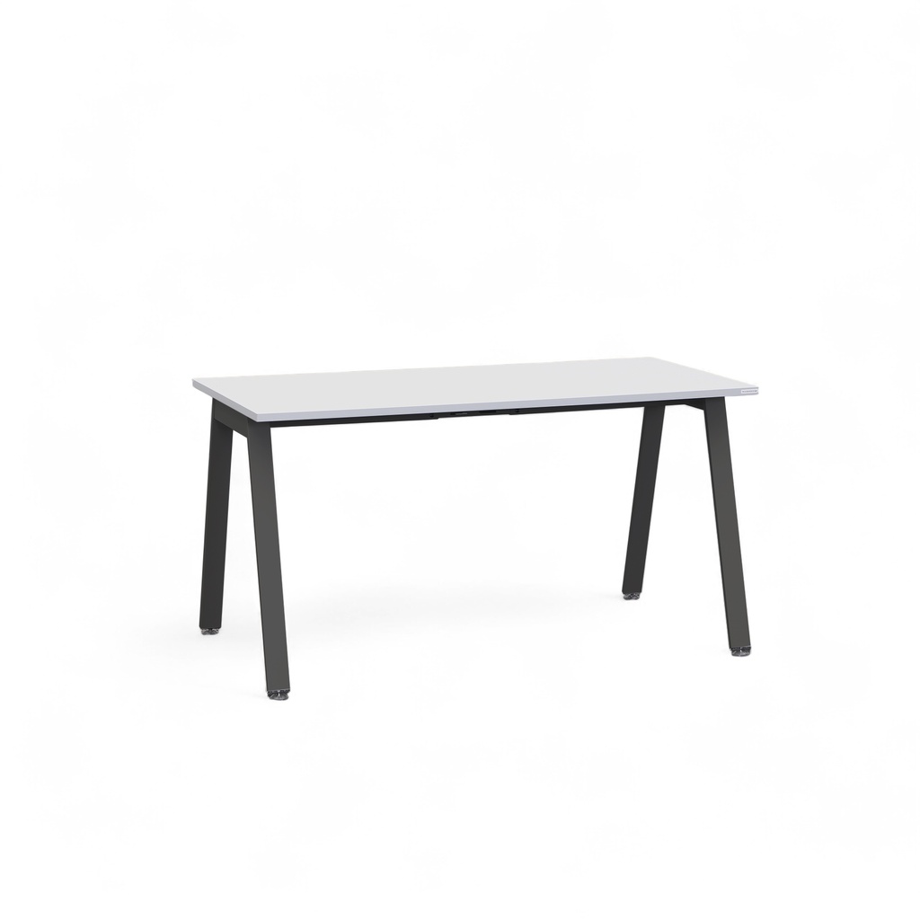 Bürotisch Tradingzone Sem (Weissgrau, Neu, 140x70, Schwarz)