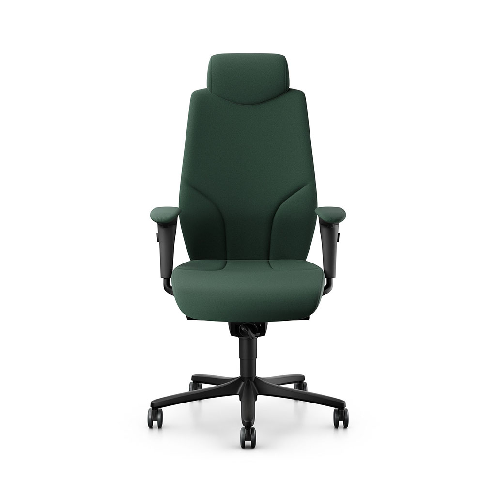Image of Chefsessel Giroflex 64-9778 mit 4D Armlehnen, Dunkelgrün/Schwarz, Neu, Ergonomischer Stuhl - ideal für flexibles Arbeiten