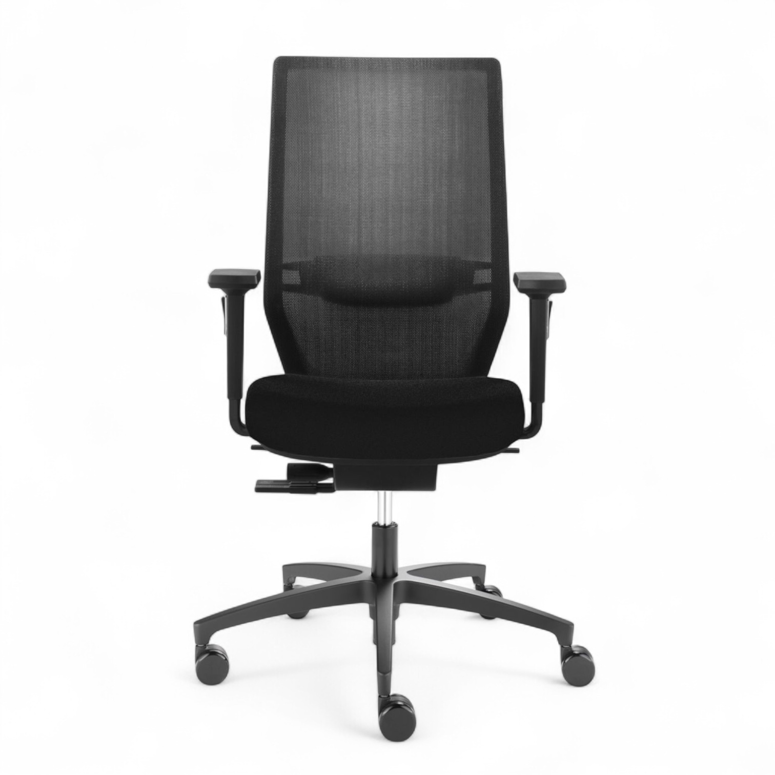 Drehstuhl Dauphin Shape Mesh mit 2D Armlehnen, Schwarz/Schwarz, Neu, Ergonomischer Stuhl - ideal für flexibles Arbeiten