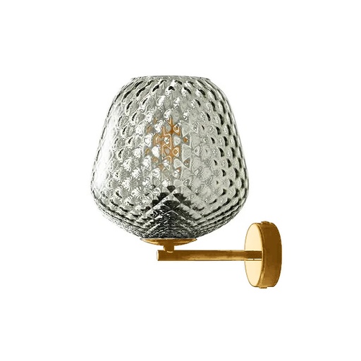 Murano Wandlampen Murano Dalia (Hellgrau-braun, Sehr gut, Oro satinato)