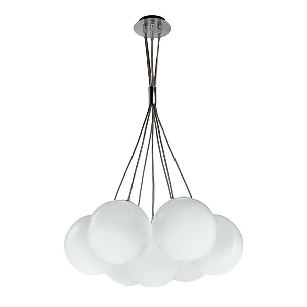 Murano Pendellampen Murano Neve Mazzo (Weiss glänzend, Sehr gut, Sosp. Mazzo 7L.)