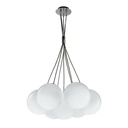Murano Pendellampen Murano Neve Mazzo (Weiss glänzend, Sehr gut, Sosp. Mazzo 7L.)