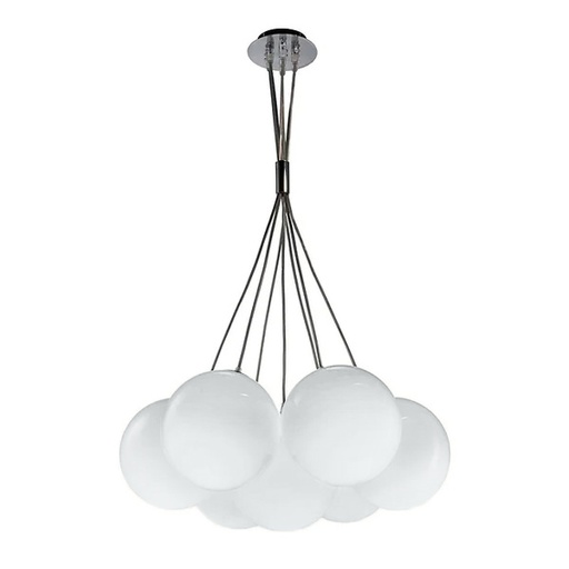 Murano Pendellampen Murano Neve Mazzo (Weiss glänzend, Sehr gut, Sosp. Mazzo 7L.)