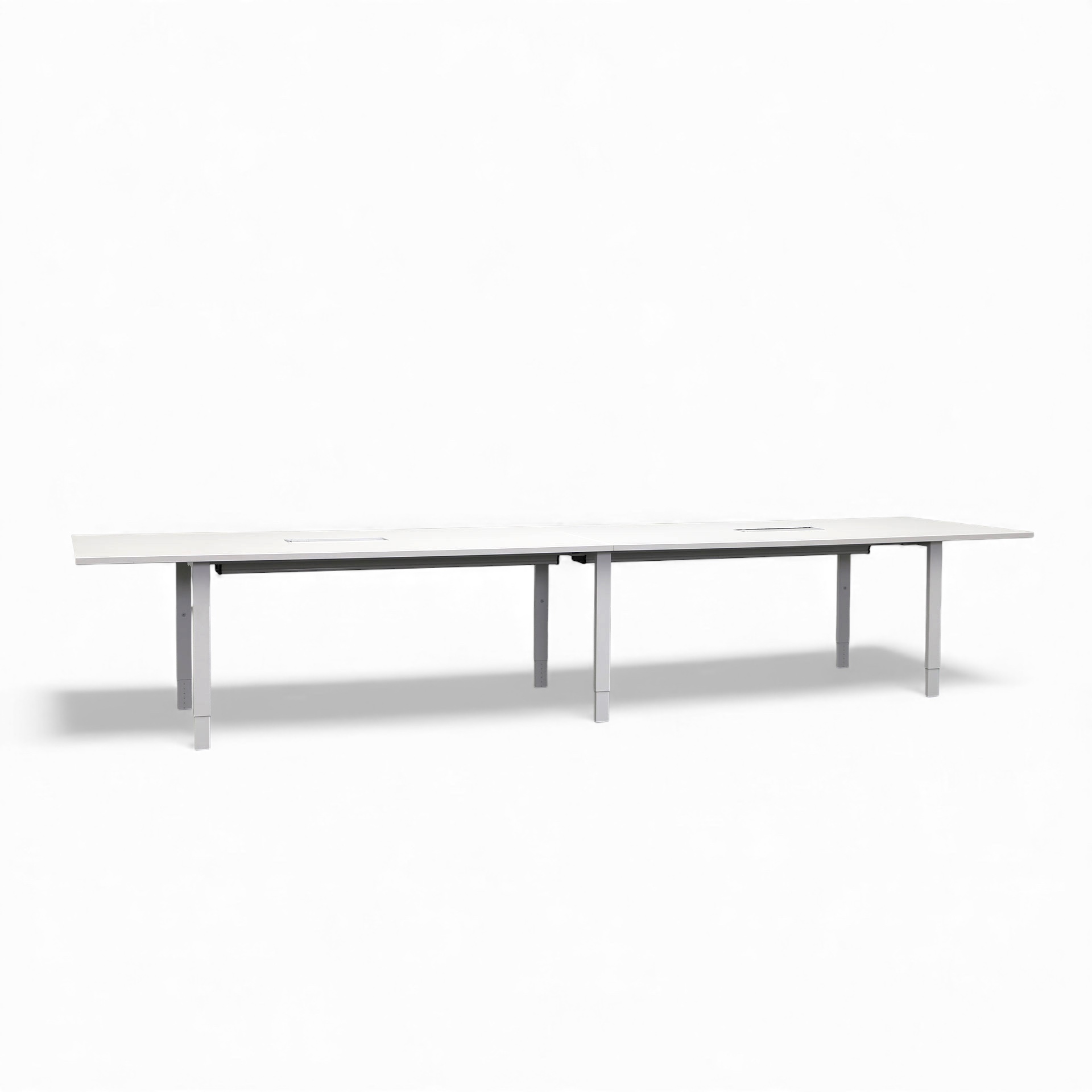 Workbench Haworth 400x100 cm, Blanc/Blanc, Rectangulaire, Normalement utilisé, Table - Pour les réunions professionnelles