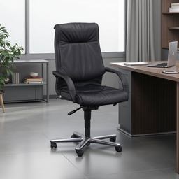 Fauteuil de direction en cuir Girsberger Trilax (Normalement utilisé)