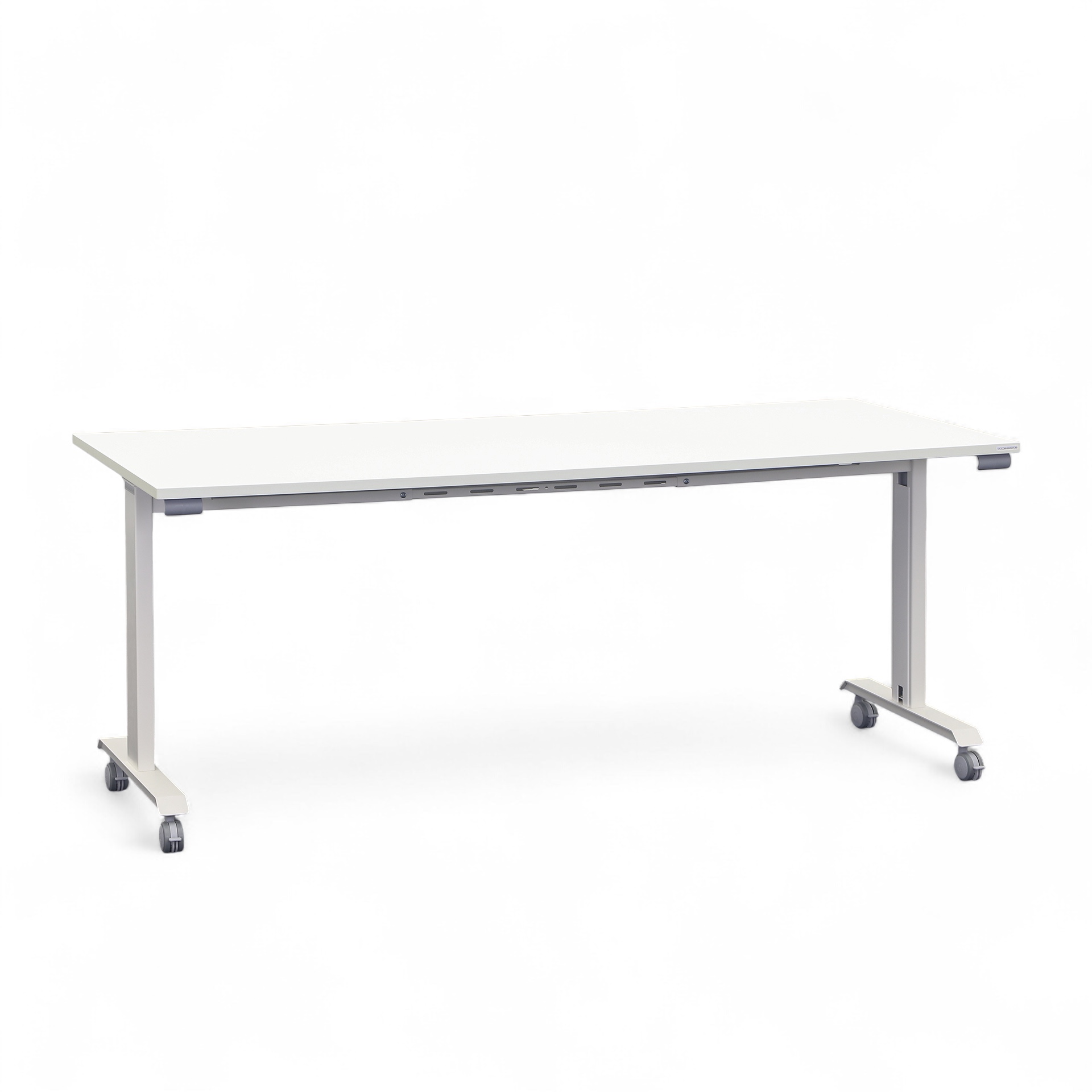 Table pliante Tradingzone Kos 180x80 cm, Blanc/Blanc, Rectangulaire, Nouveau - Parfait pour les réunions
