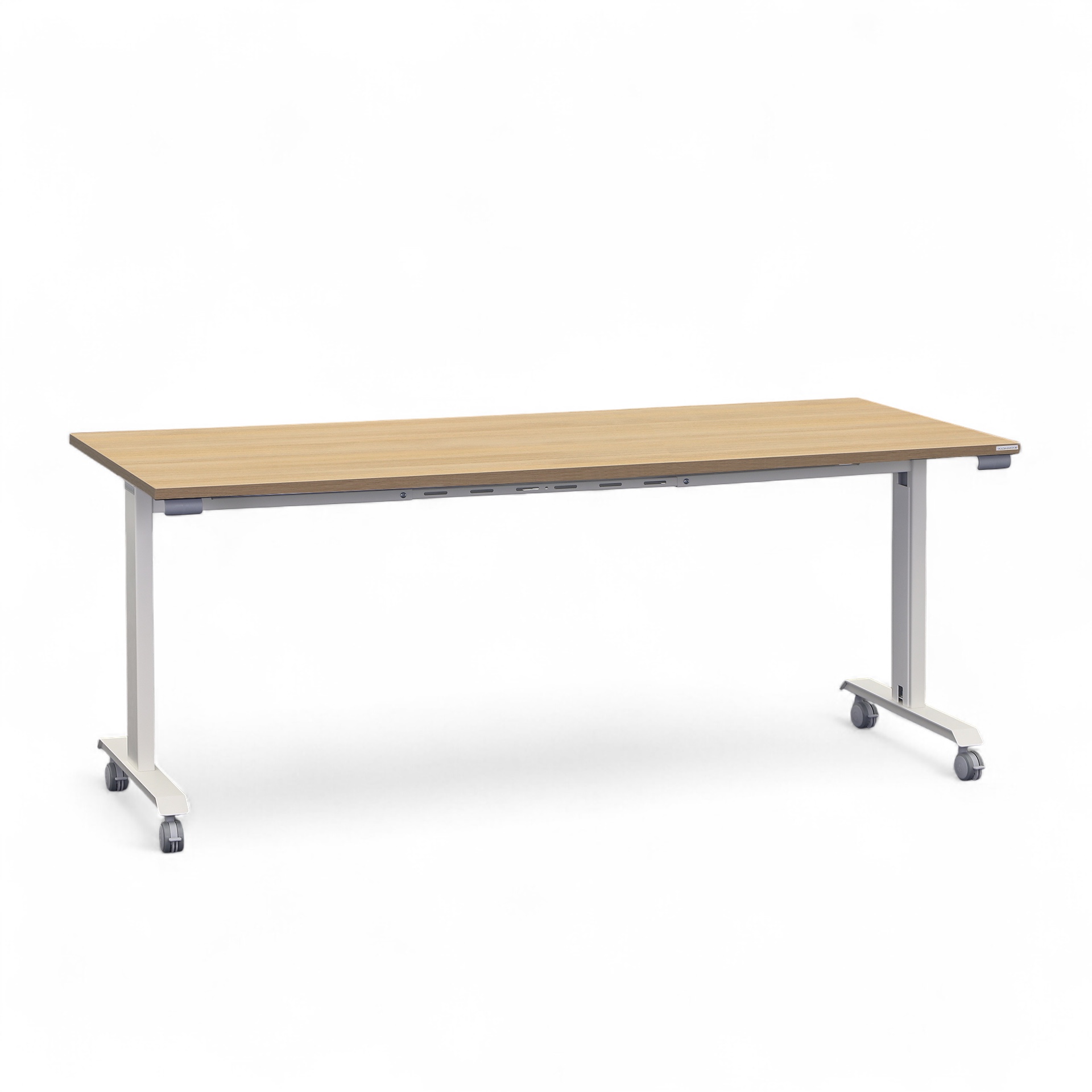 Table pliante Tradingzone Kos 180x80 cm, Chêne/Blanc, Rectangulaire, Nouveau - Parfait pour les réunions