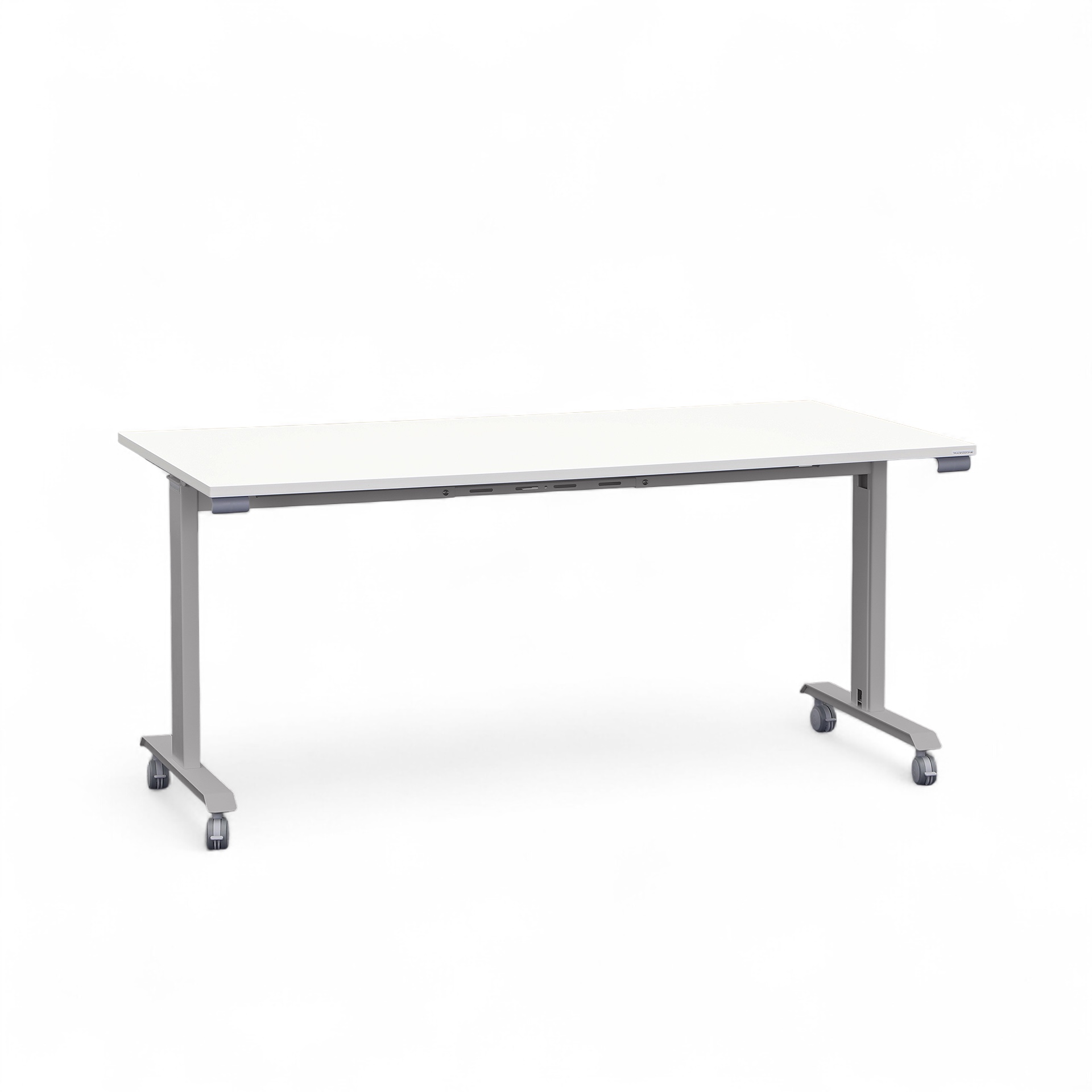 Table pliante Tradingzone Kos 160x80 cm, Blanc/Gris argenté, Rectangulaire, Nouveau - Parfait pour les réunions