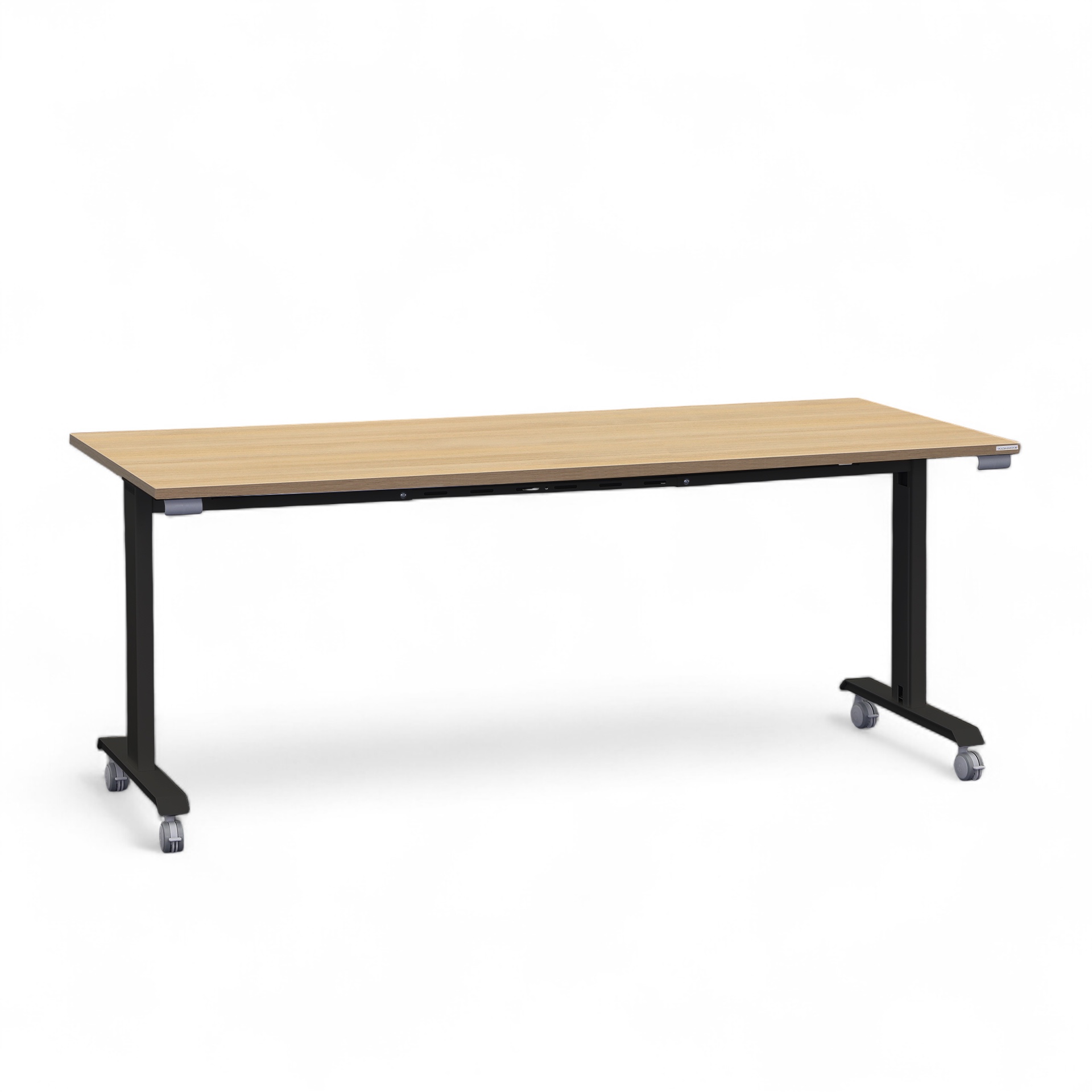 Klapptisch Tradingzone Kos 180x80 cm, Eiche/Schwarz, Rechteckig, Neu - Perfekt für Meetings
