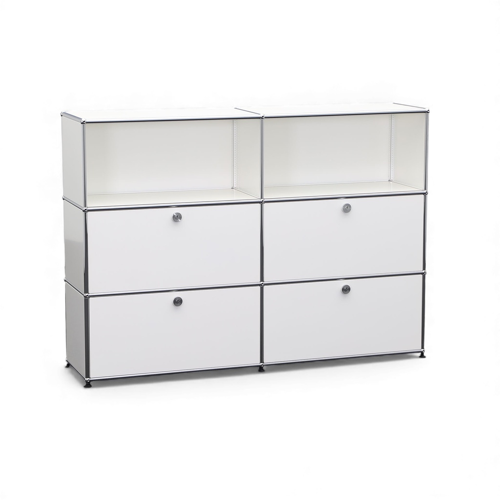 Highboard USM Haller (Weiss, Normal gebraucht, mit Schlüssel)
