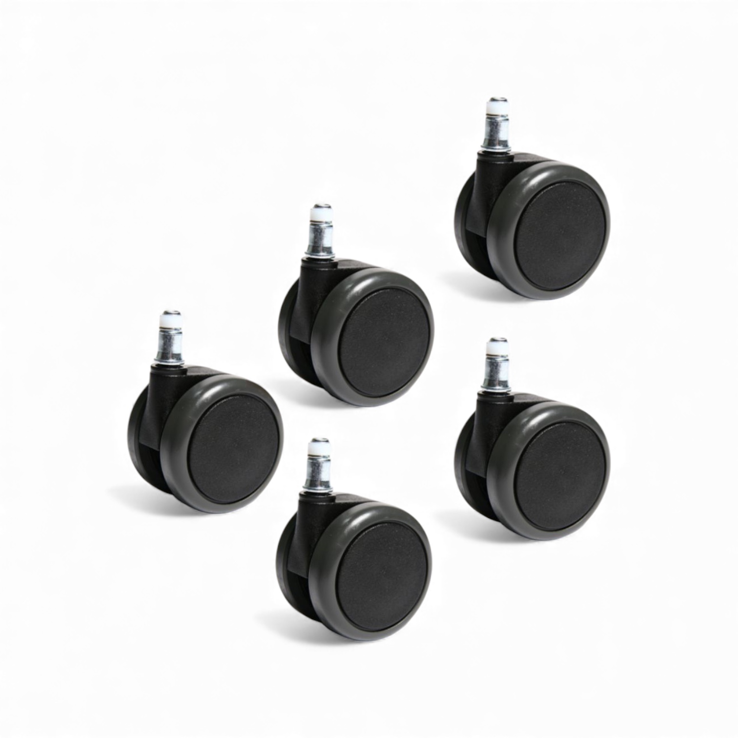 Topstar Hartbodenrollen (Set a 5 Rollen) 6990 Schwarz, Neu