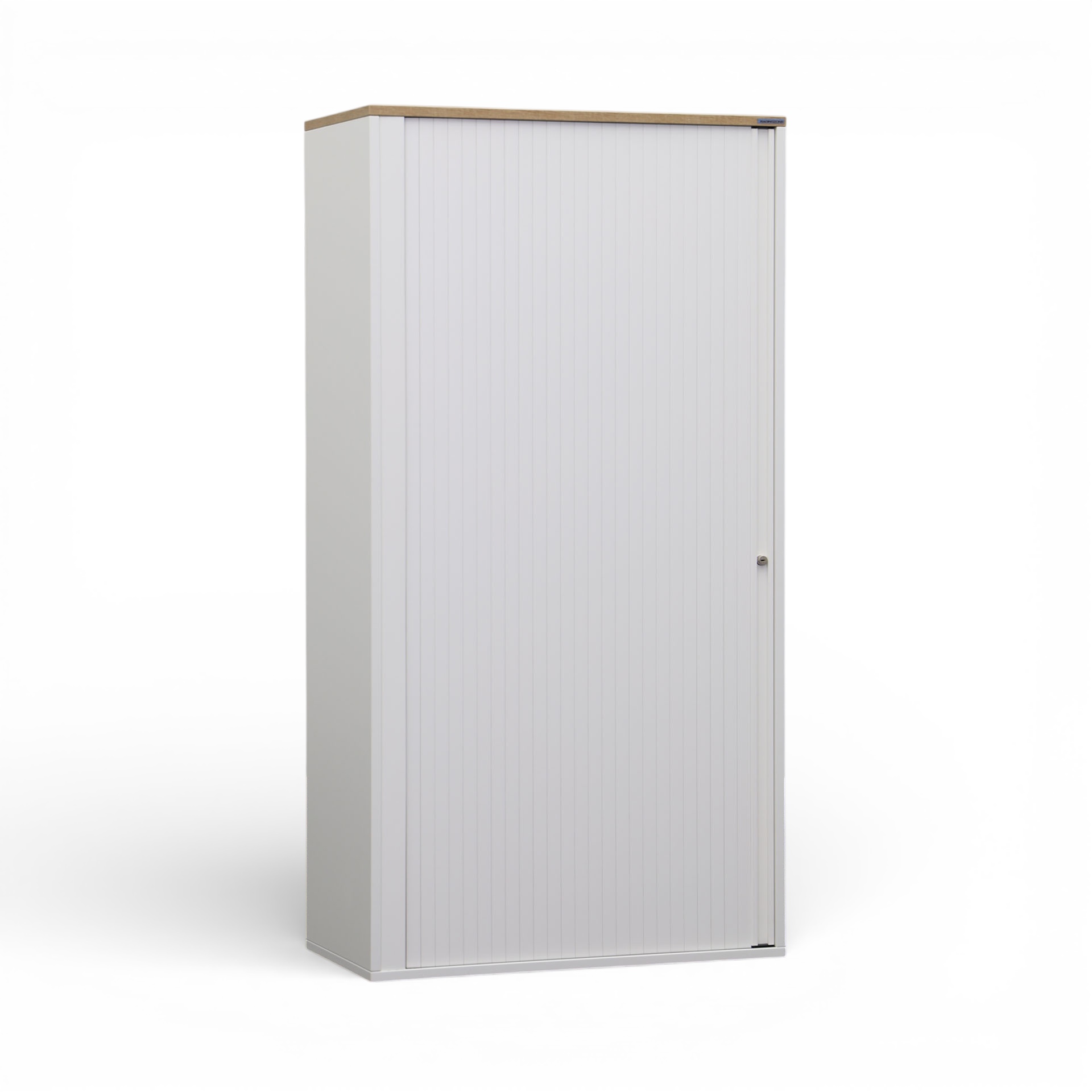 Image of Rollladenschrank Tradingzone GO Swiss 80.0 x 40.0 cm, 4 Ordner hoch, Weiss/Eiche Rustika, Neu - Optimale Raumnutzung
