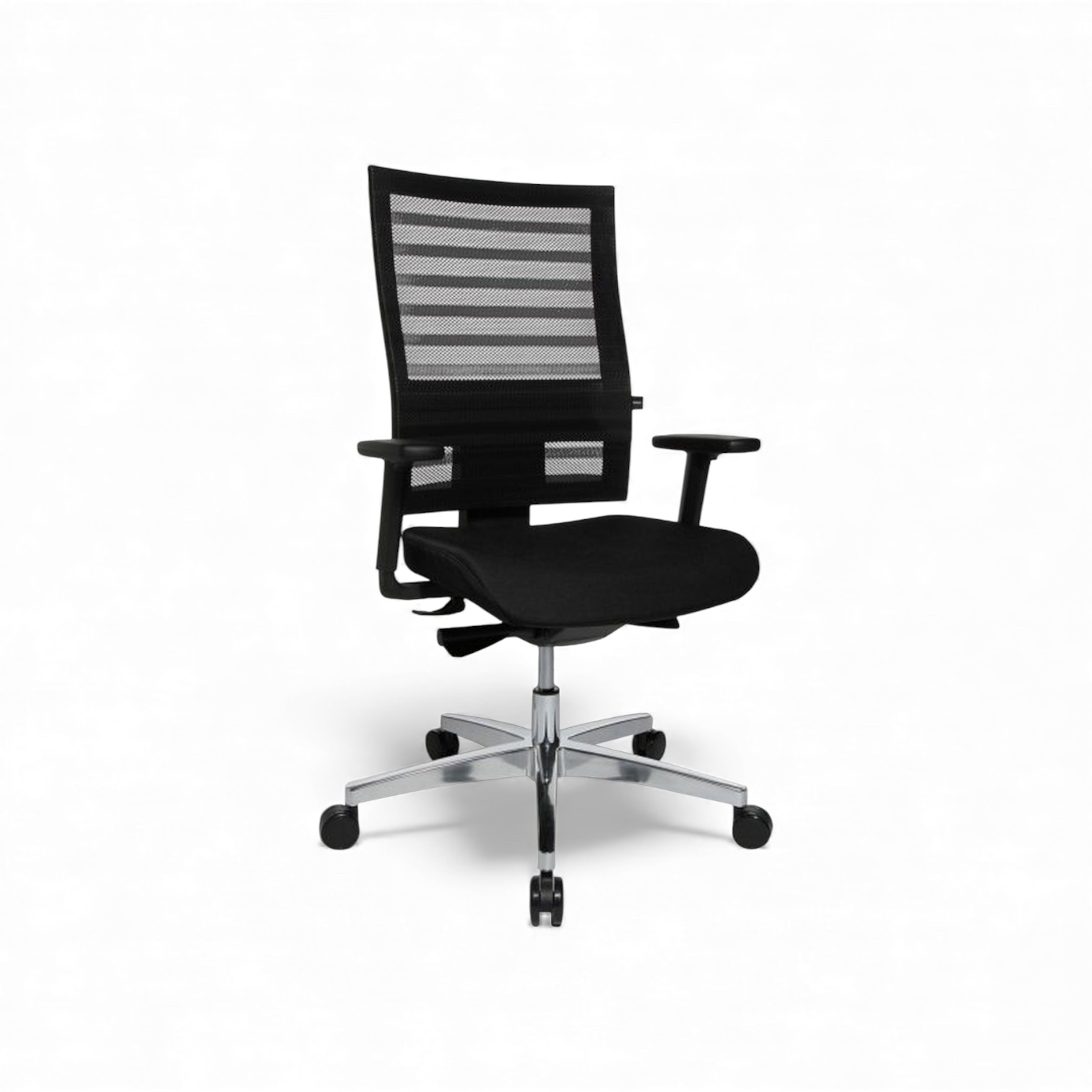 Image of Bürodrehstuhl Topstar Tradingzone mit 1D Armlehnen, Schwarz/Verchromt, Neu, Ergonomischer Stuhl - ideal für flexibles Arbeiten