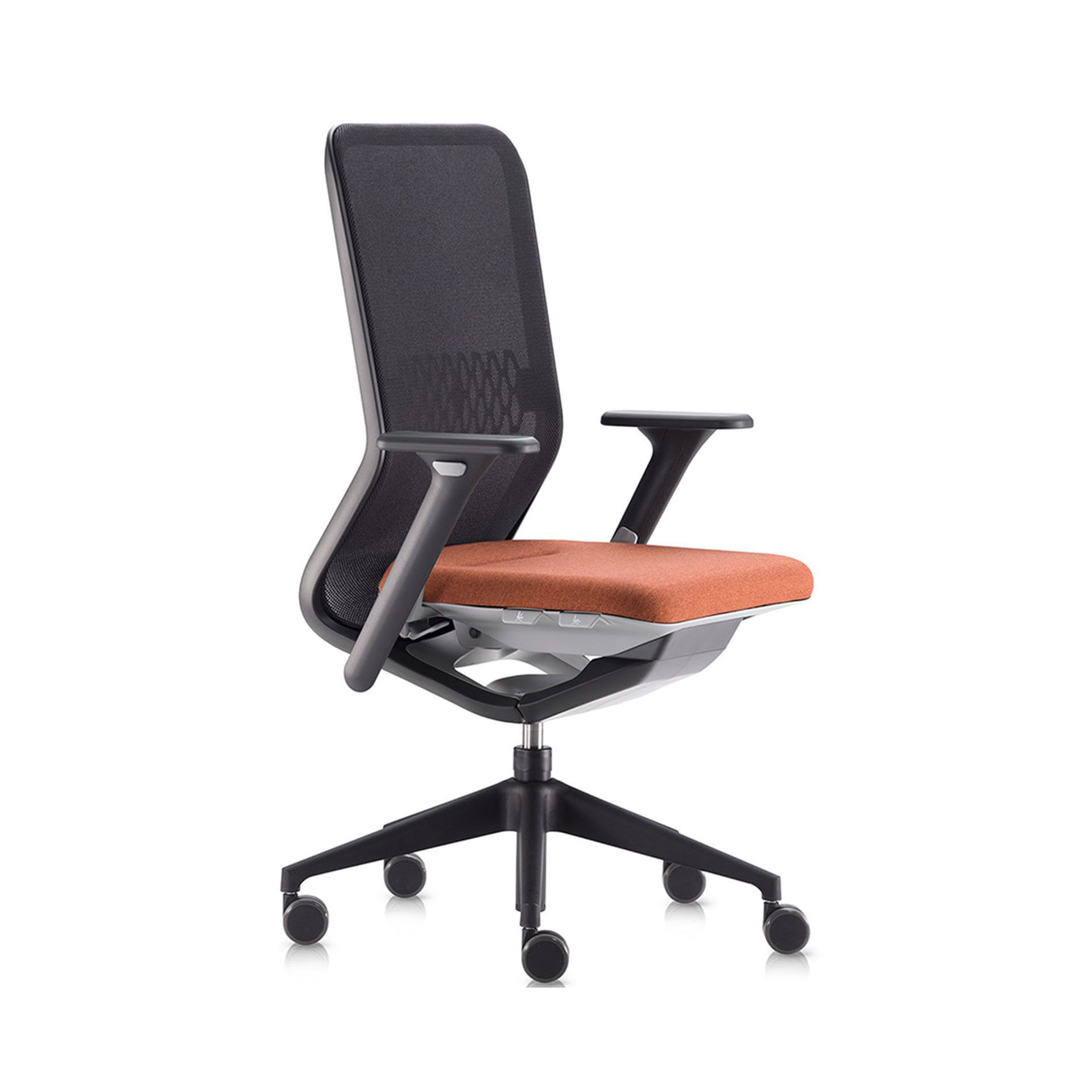 Image of Bürostuhl SitagTeam Mesh swissmade mit 2D Armlehnen, Orange, Neu, Ergonomischer Stuhl - ideal für flexibles Arbeiten