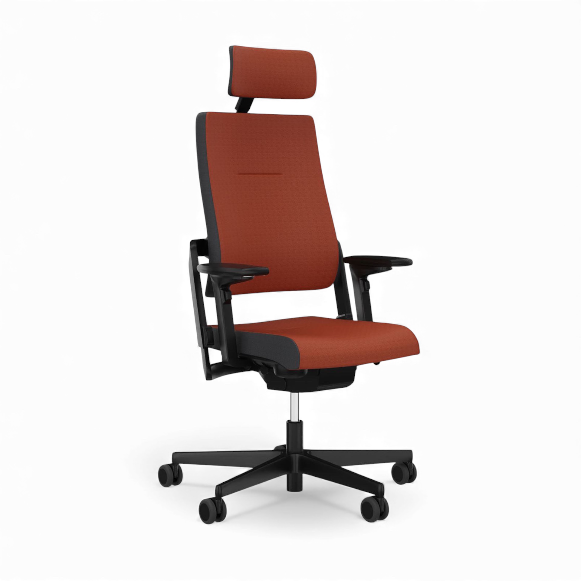 Bürostuhl Sitag SitagXilium mit Kopfstütze & mit 4D Armlehnen Orange/Schwarz, Neu, Ergonomischer Stuhl - ideal für flexibles Arbeiten