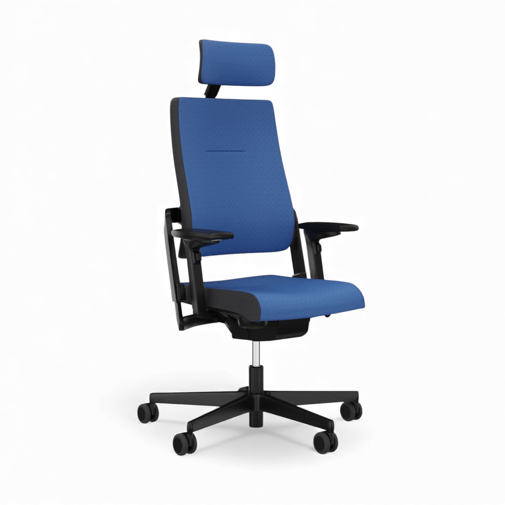 Bürostuhl Sitag SitagXilium mit Kopfstütze & mit 4D Armlehnen Blau/Schwarz, Neu, Ergonomischer Stuhl - ideal für flexibles Arbeiten