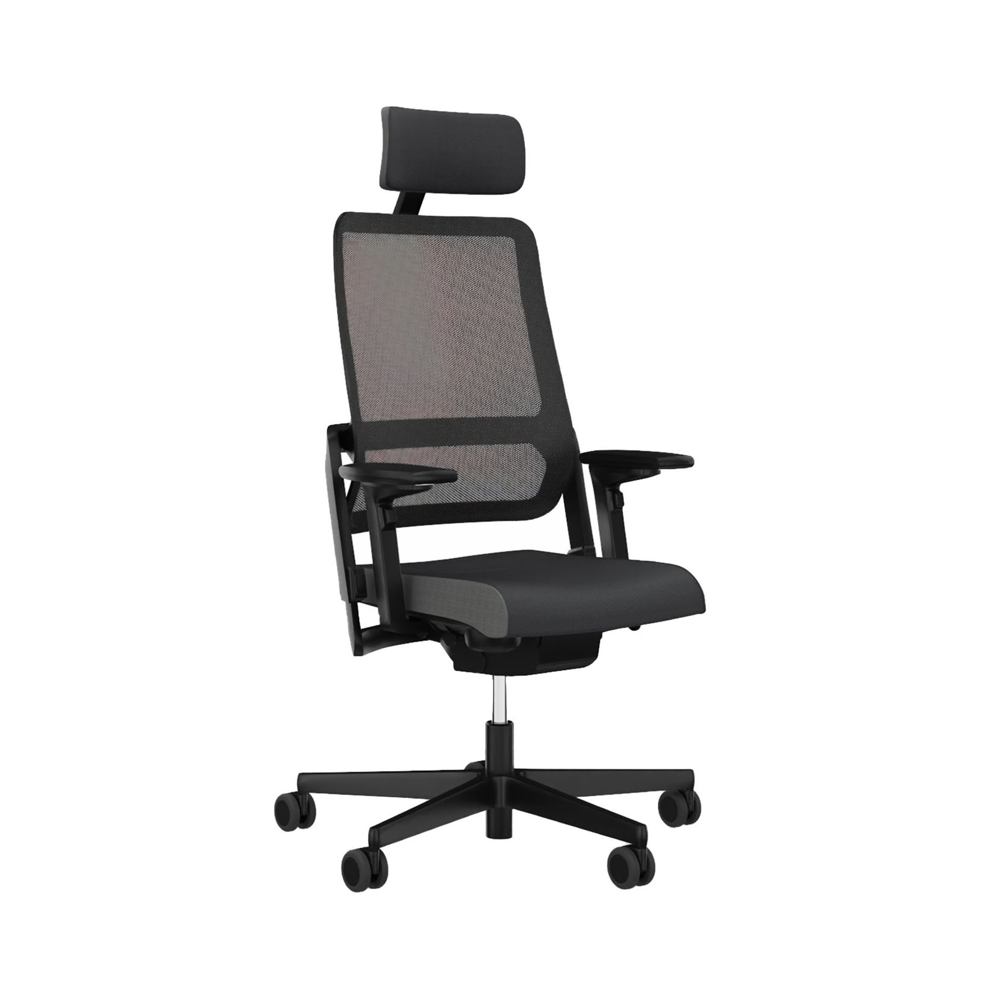 Bürostuhl Sitag SitagXilium Mesh mit Kopfstütze & mit 4D Armlehnen Schwarz/Schwarz, Neu, Ergonomischer Stuhl - ideal für flexibles Arbeiten