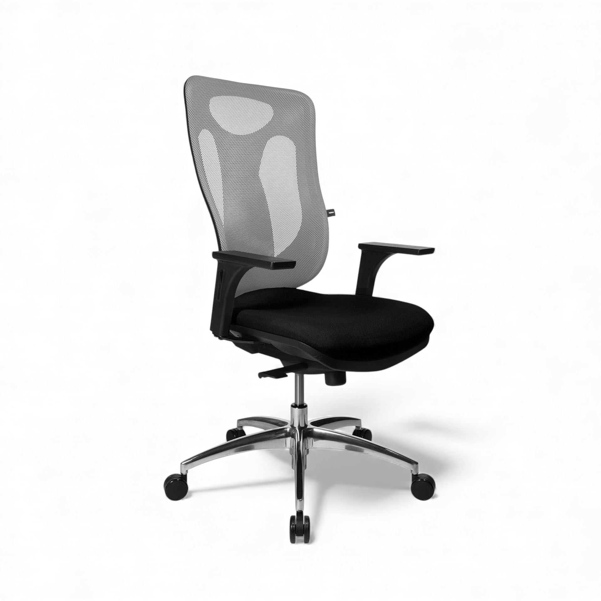Image of Bürodrehstuhl Topstar Net Pro 100 mit 1D Armlehnen, Weiss/Hochglanz Poliert, Neu, Ergonomischer Stuhl - ideal für flexibles Arbeiten
