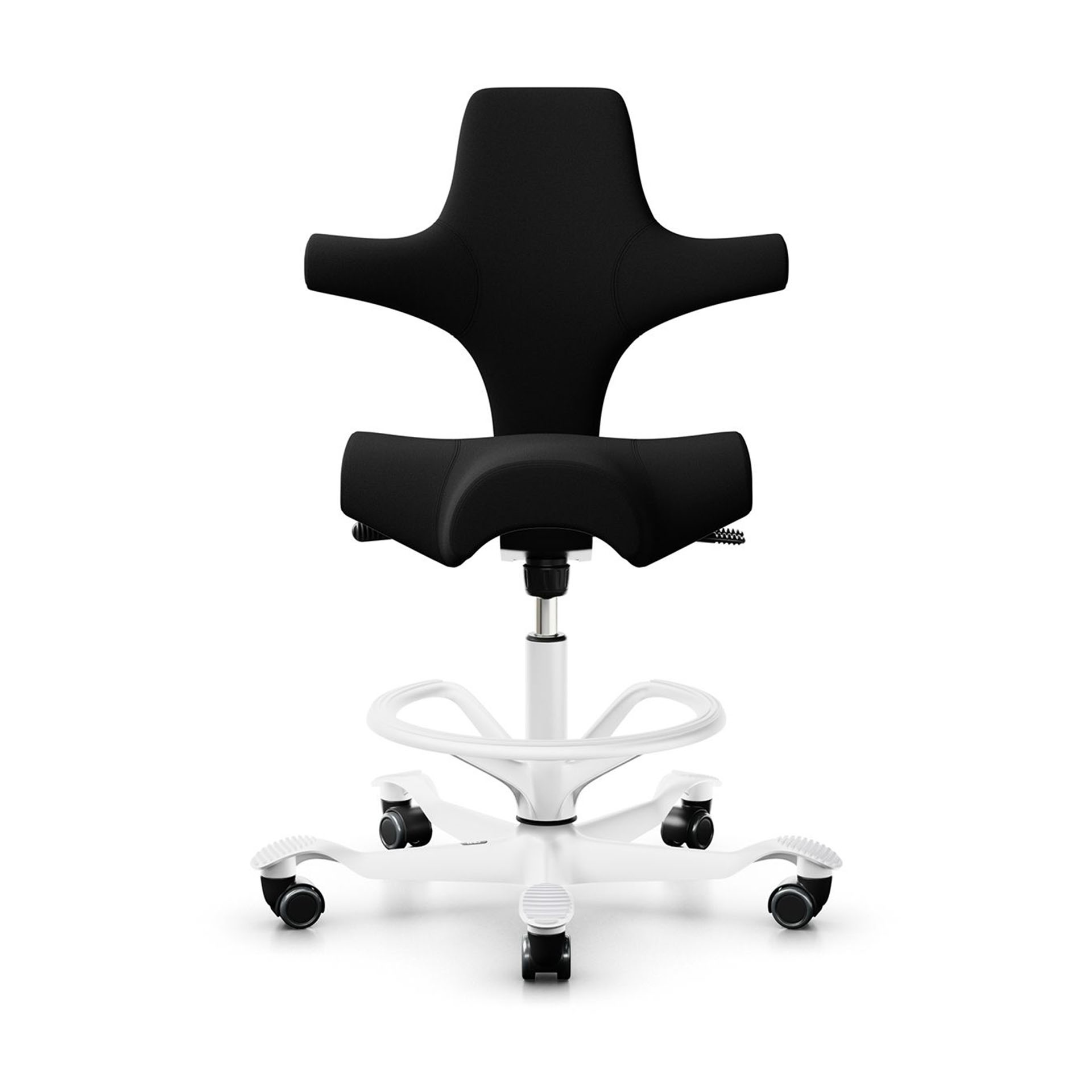 Tresenhocker HAG Capisco 8106 mit Fussring, Grau/Weiss, Neu, Barhocker - Praktisch & Komfortabel