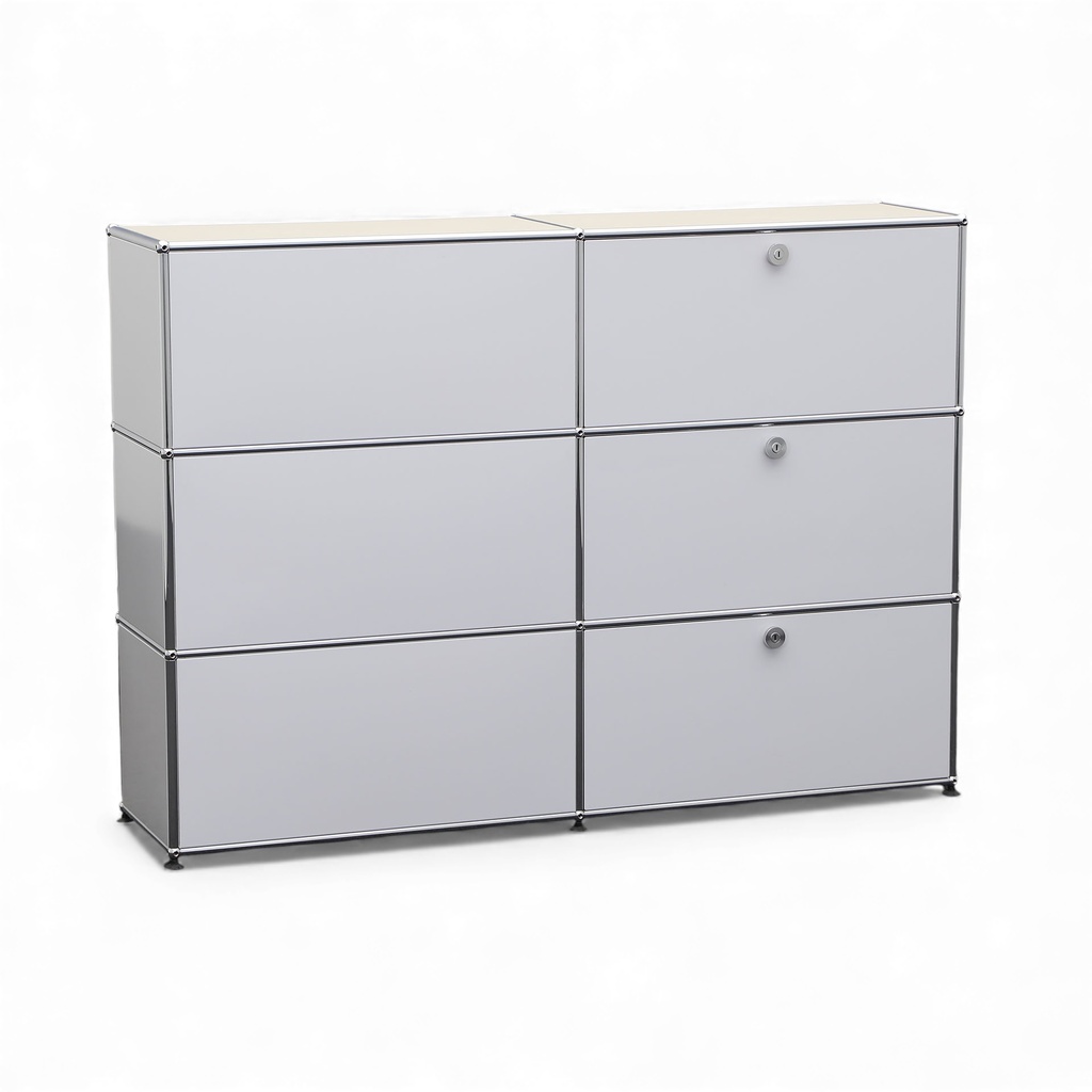 USM Haller Hochboard mit Linoleum Deckplatte – beidseitig nutzbar (Gut)