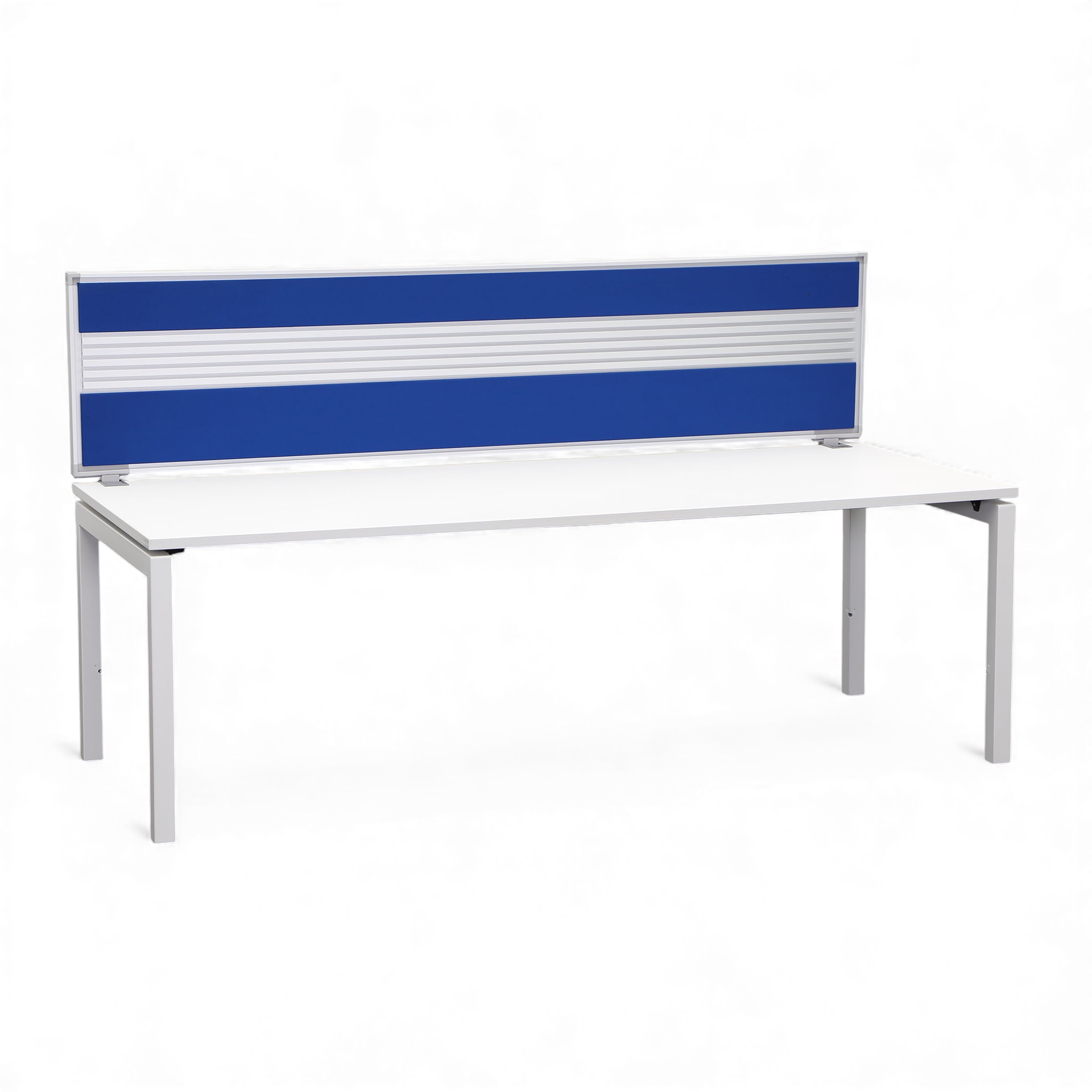 Ergonomique Bureau avec cloison Steelcase 200x80 cm, Blanc/Blanc, Bon, Pupitre - idéal pour le bureau ou la maison