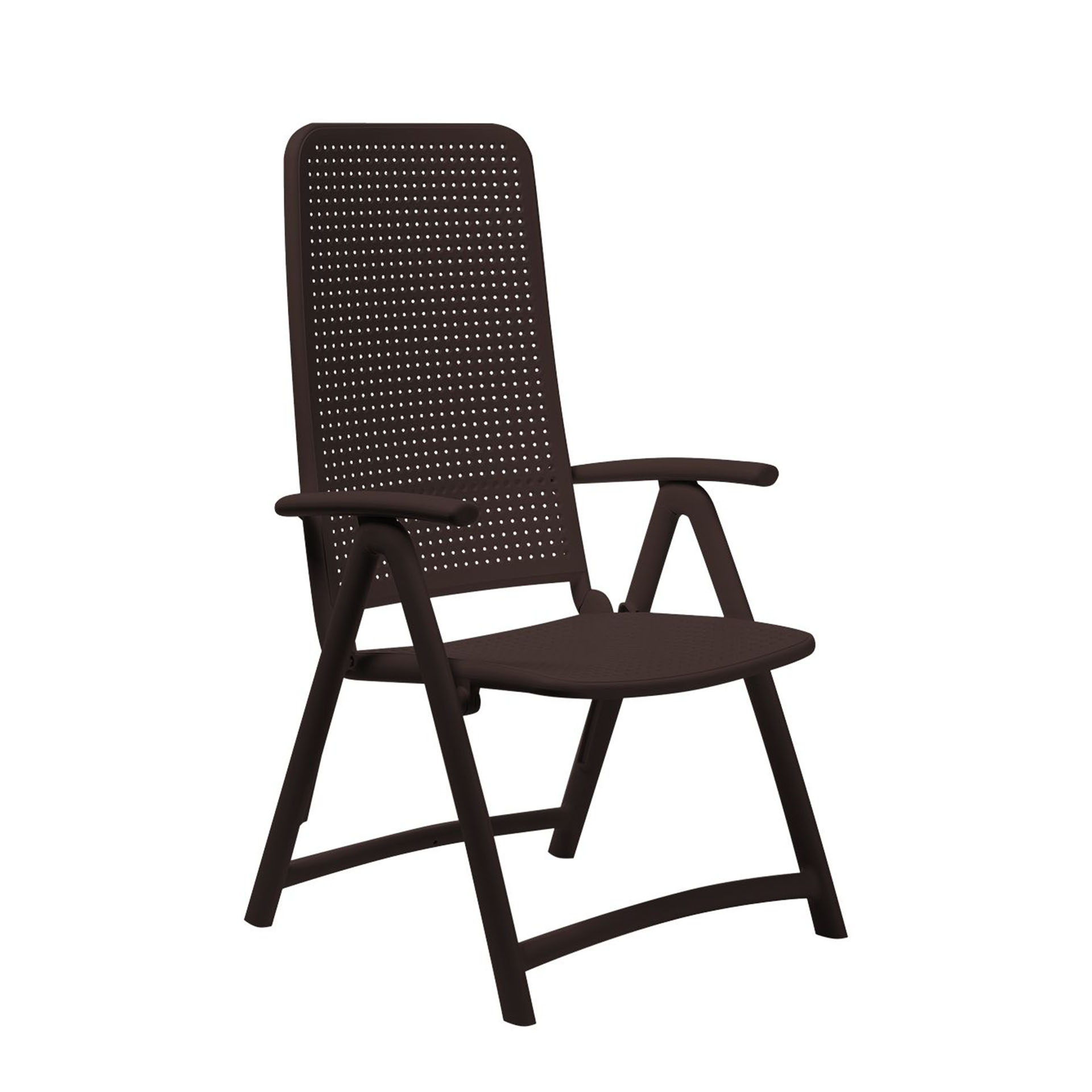 Chaise de jardin Nardi Darsena, Marron avec accoudoirs fixes, Nouveau - Moderne & résistant aux intempéries