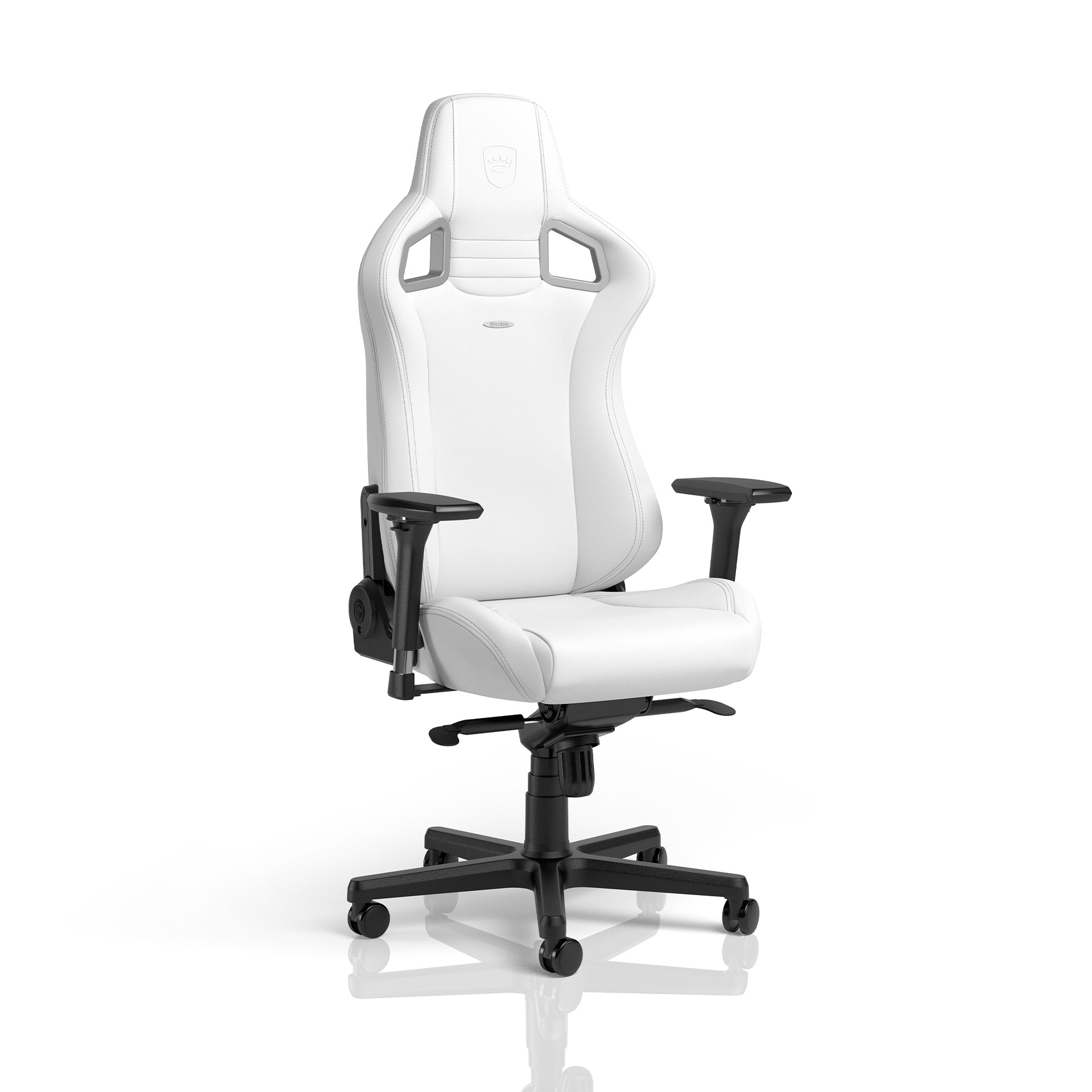 Image of Gaming Stuhl Noblechairs EPIC Hightech Kunstleder mit 4D Armlehnen, White Edition, Neu, Ergonomischer Stuhl - ideal für flexibles Arbeiten