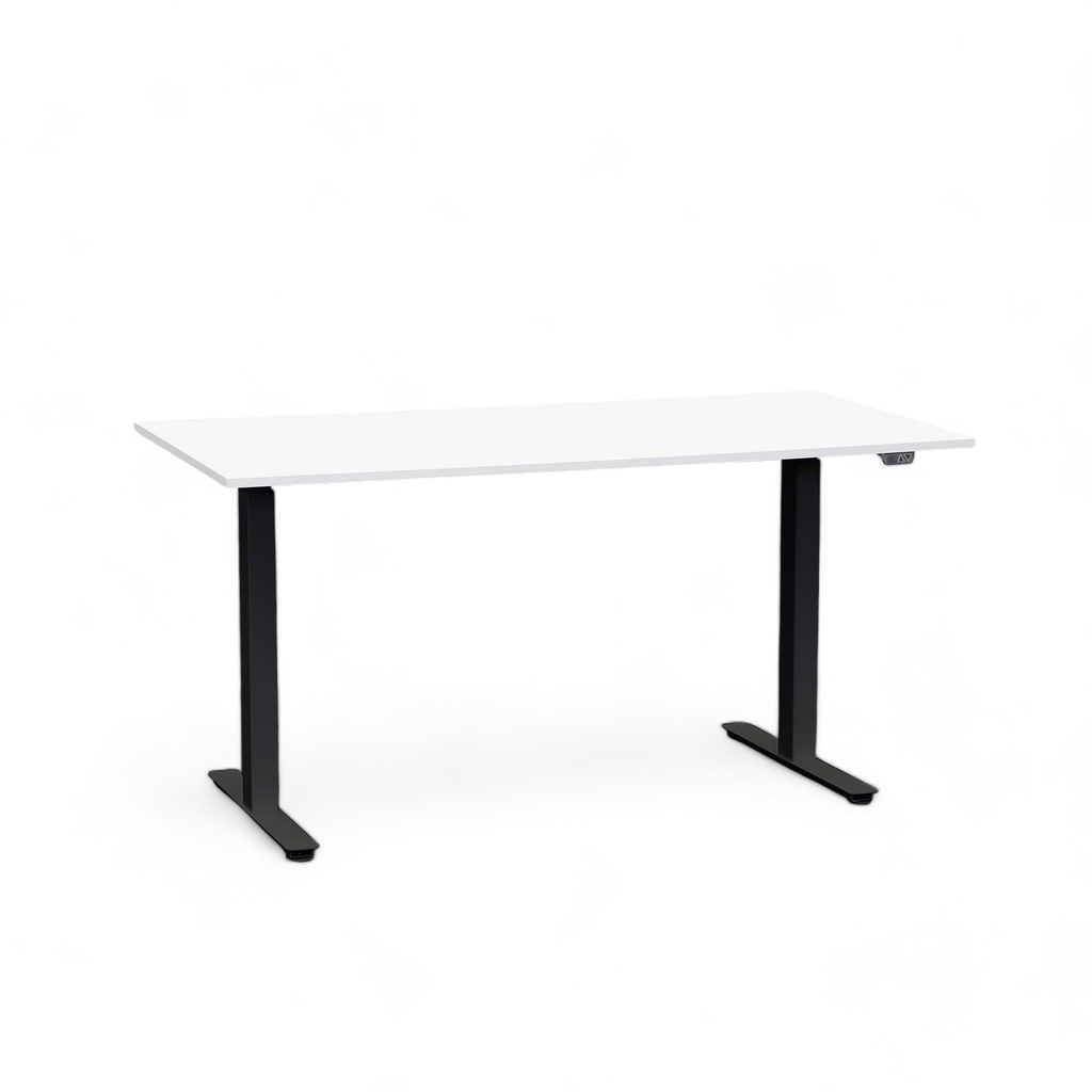 Ergonomischer Höhenverstellbarer Schreibtisch Tradingzone Home 2.0 mit 25mm Tischplatte 140x70 cm, Weiss/Schwarz, Neu, Tisch - ideal fürs Homeoffice oder Büro
