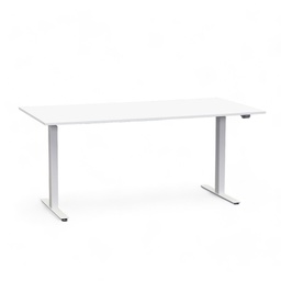 Höhenverstellbarer Schreibtisch Tradingzone Home 2.0 mit 25mm Tischplatte (160x80, Weiss, Weiss)