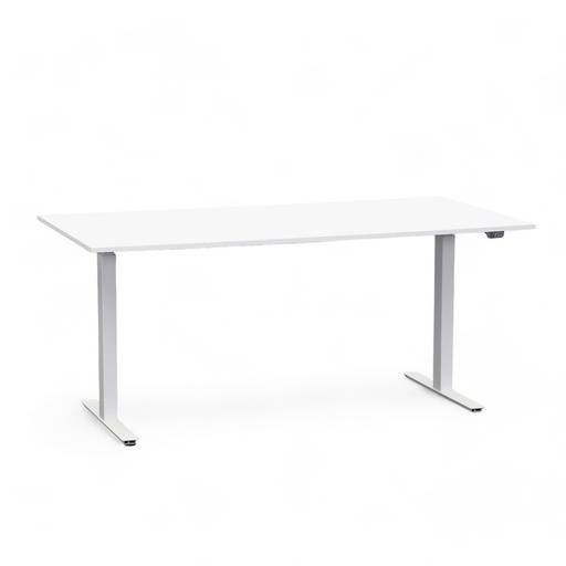 Höhenverstellbarer Schreibtisch Tradingzone Home 2.0 mit 25mm Tischplatte (160x80, Weiss, Weiss)