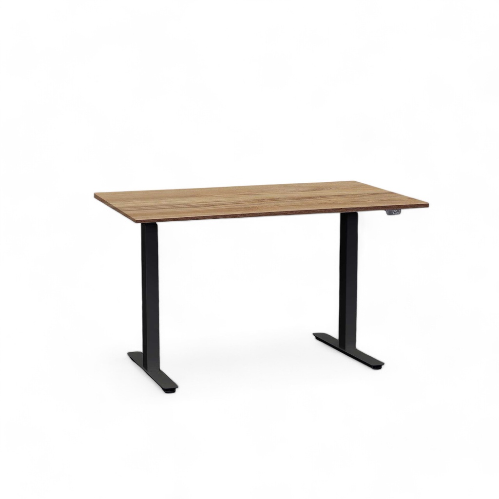 Ergonomischer Höhenverstellbarer Schreibtisch Tradingzone Home 2.0 mit 25mm Tischplatte 120x70 cm, Eiche dunkel/Schwarz, Neu, Tisch - ideal fürs Homeoffice oder Büro