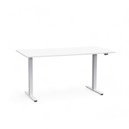 Höhenverstellbarer Schreibtisch Tradingzone Home 2.0 mit 25mm Tischplatte (140x70, Weiss, Weiss)