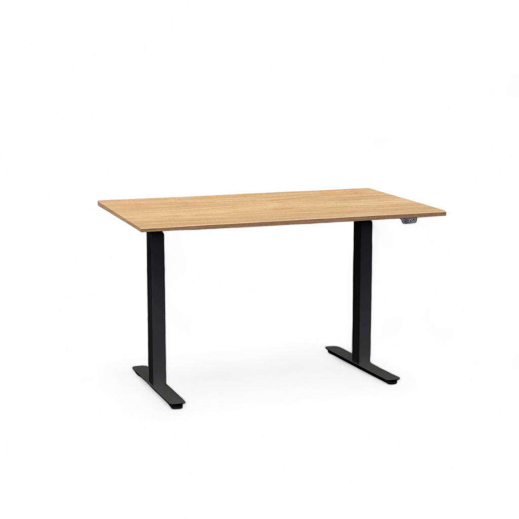 Ergonomischer Höhenverstellbarer Schreibtisch Tradingzone Home 2.0 mit 25mm Tischplatte 120x70 cm, Nussbaum/Schwarz, Neu, Tisch - ideal fürs Homeoffice oder Büro
