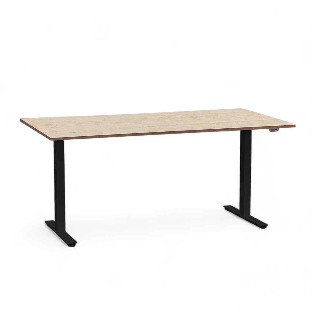 Ergonomique Bureau réglable en hauteur Tradingzone Home 2.0 avec plateau de 25 mm 160x80 cm, Chêne clair/Noir, Nouveau, Pupitre - idéal pour le bureau ou la maison